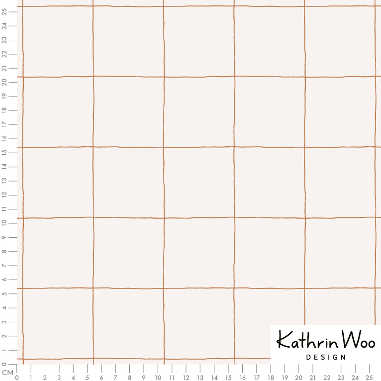 Bio Stoff  -  Karos Beige Braun  - KathrinWoo, Herbst, beige, Kariert 