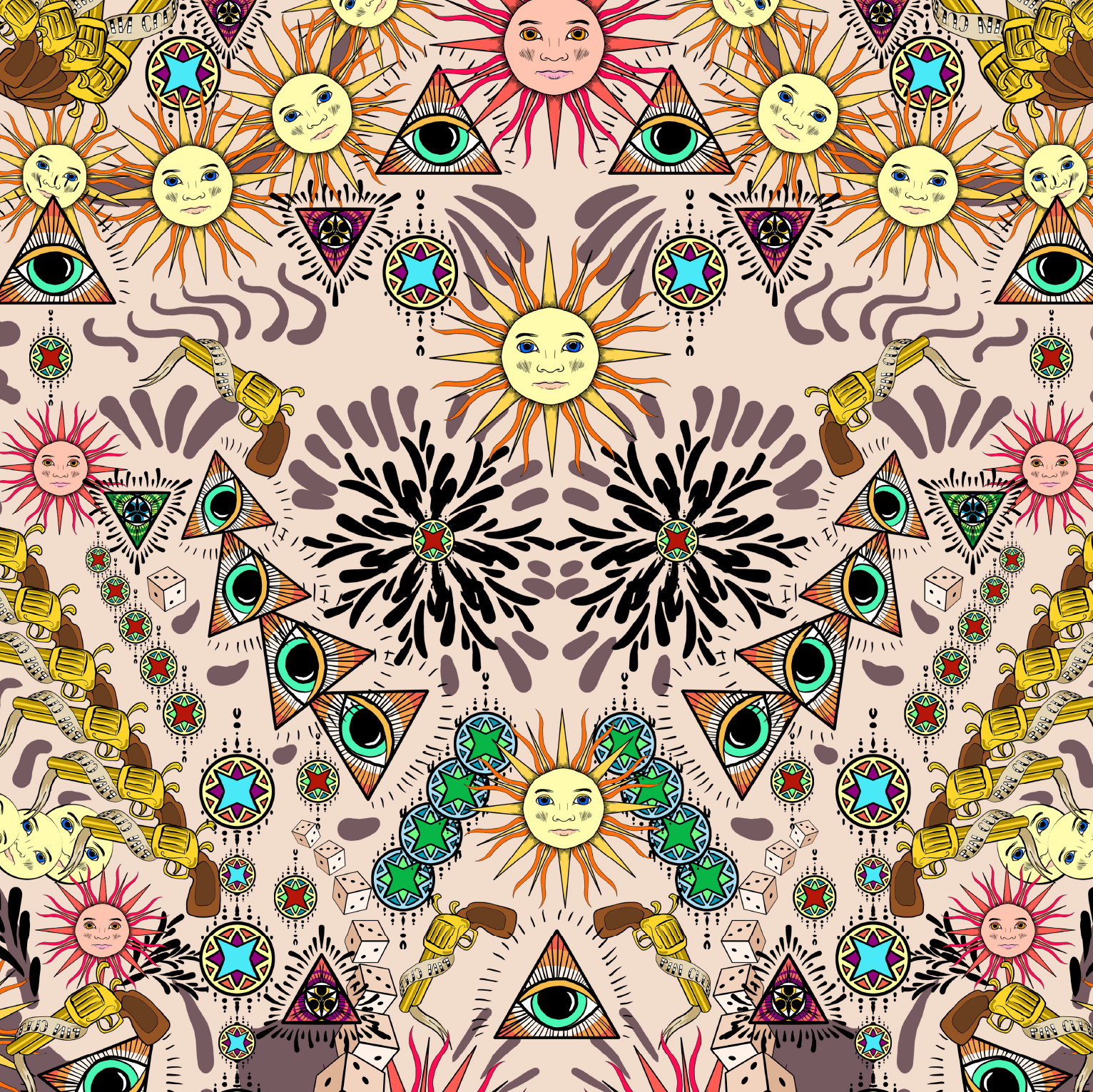 Organic fabric - Eisblüte