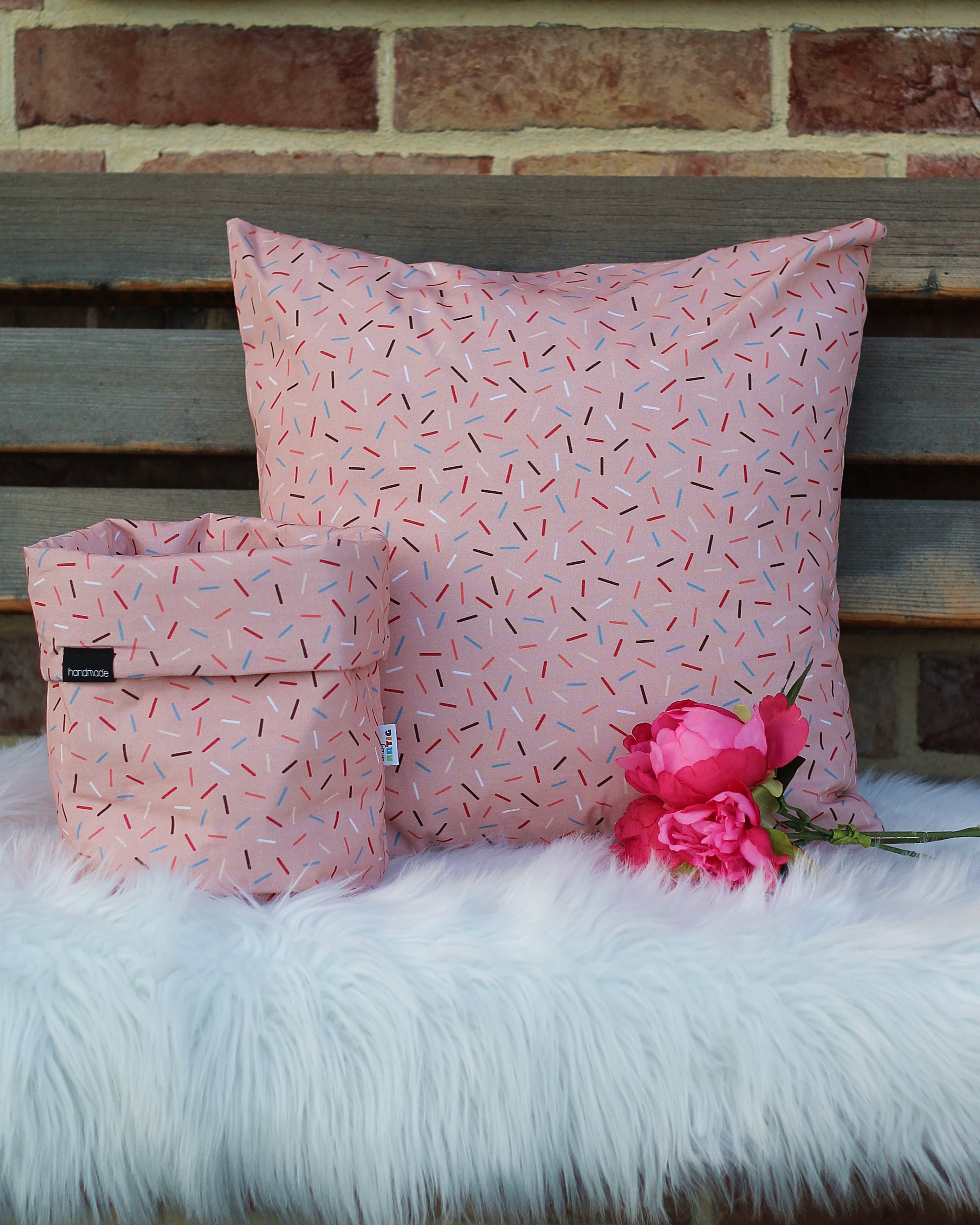 Bio Stoff - Bunte Zuckerstreusel hellgrün, groß