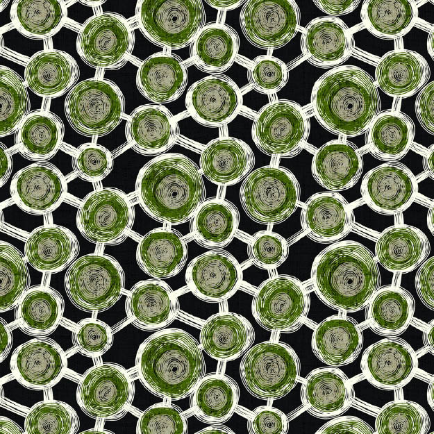 Organic fabric - Bommel small, green - misspeppels