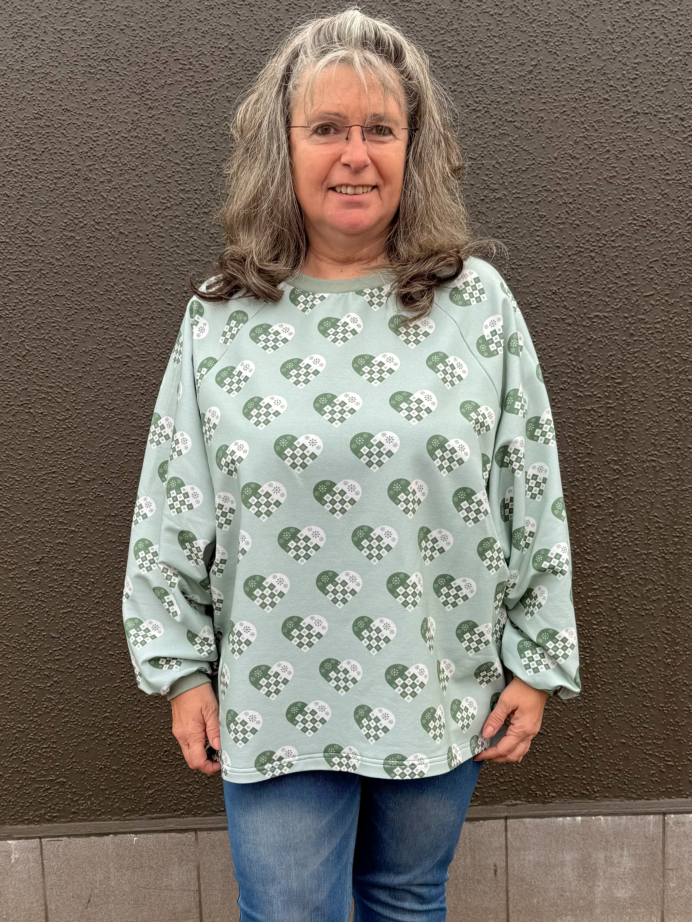 Bio Fabric - Scandinavian Hearts pink