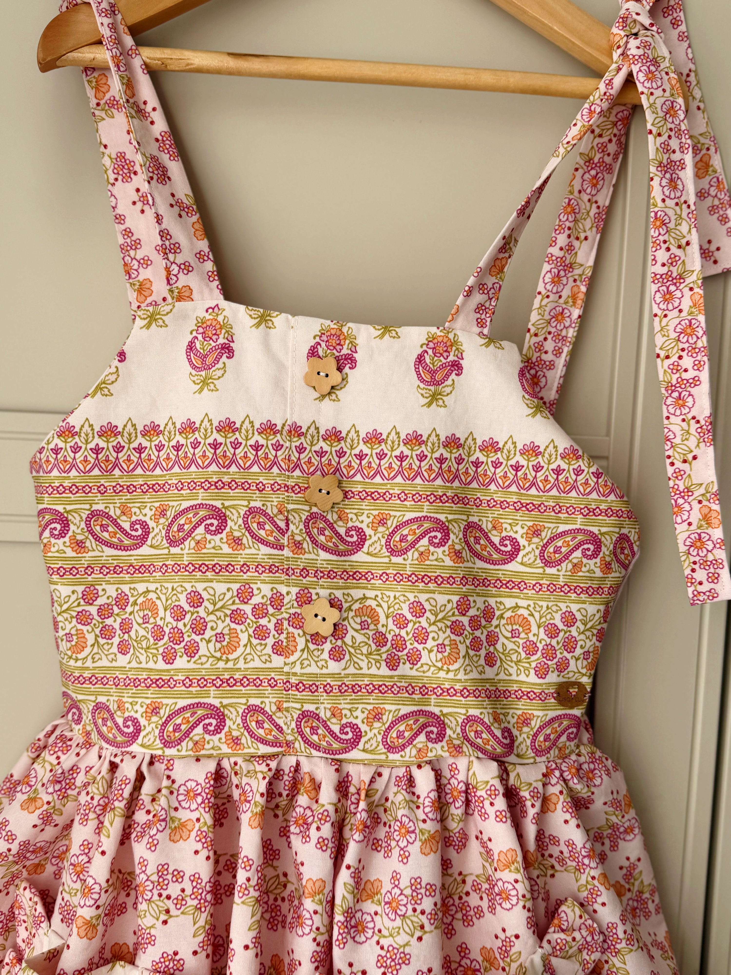 Organic fabric - Frühlingsfolklore Bordüre mini