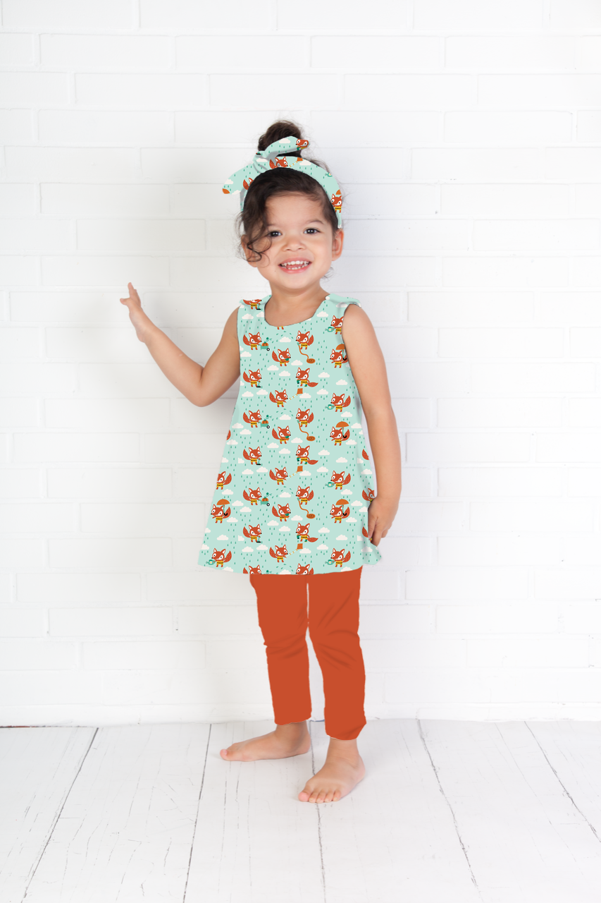 Organic fabric - Fox Rainday