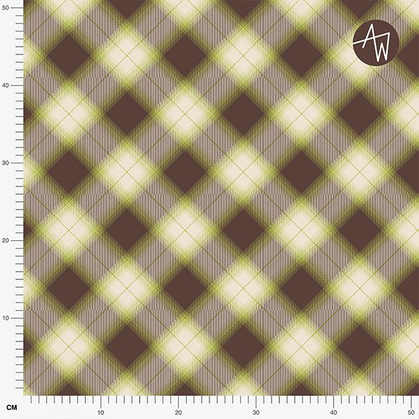 Organic fabric  - Cozy Shadow Plaid brown - Alexandra Weise