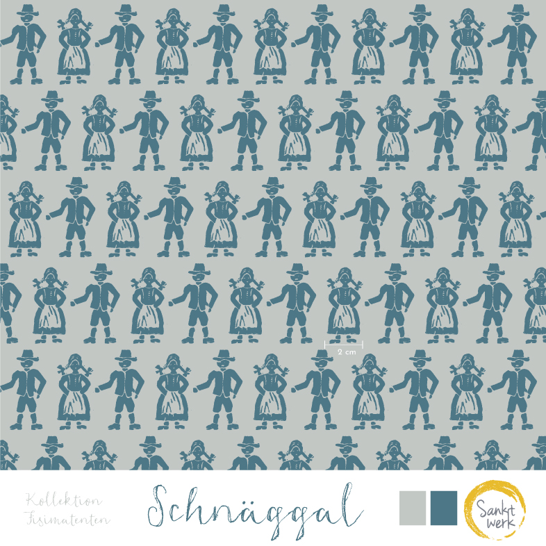 Bio Stoff  -  Schnäggal  - Sanktwerk, beige, Menschen