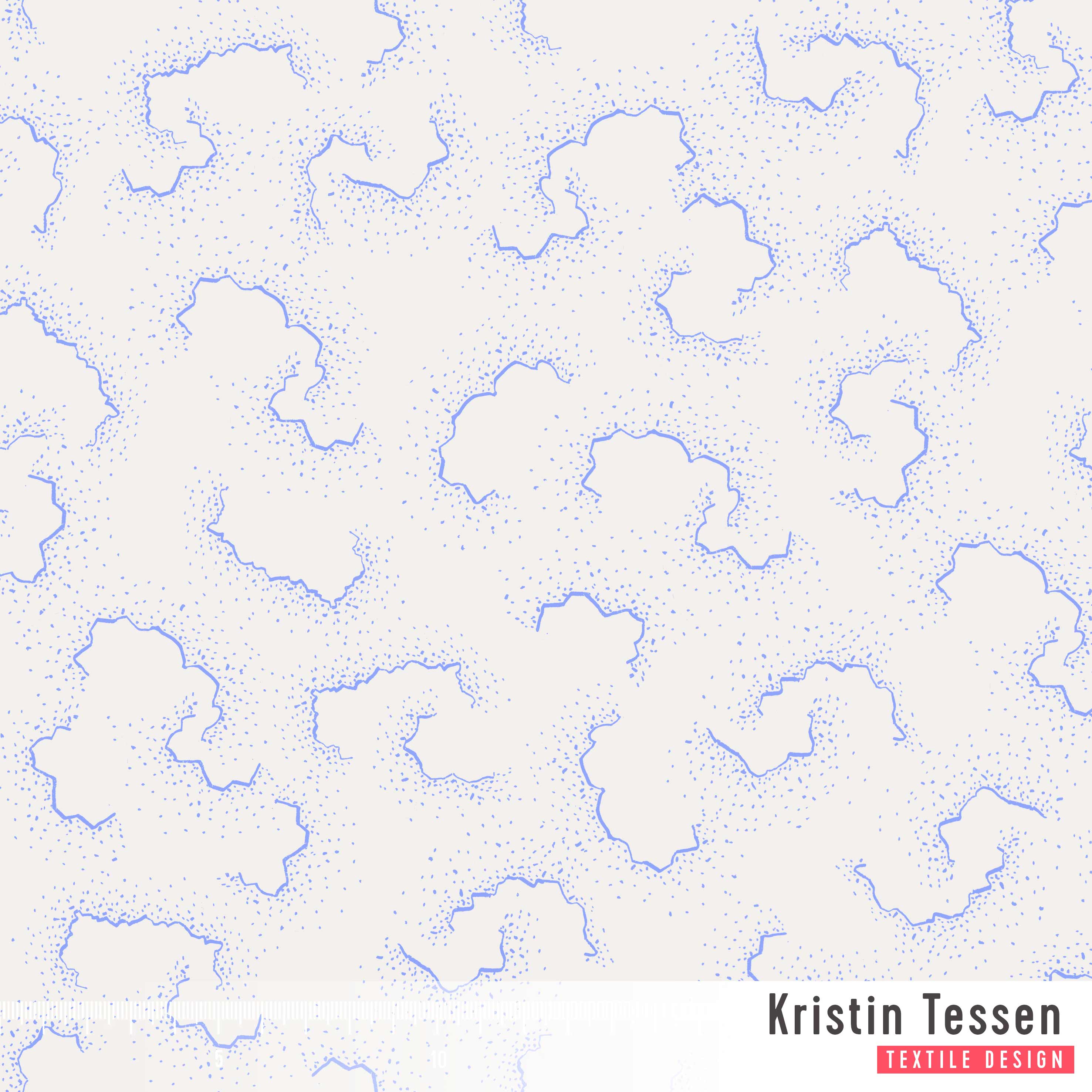 Organic Fabric - Snowflake Dance sky blue