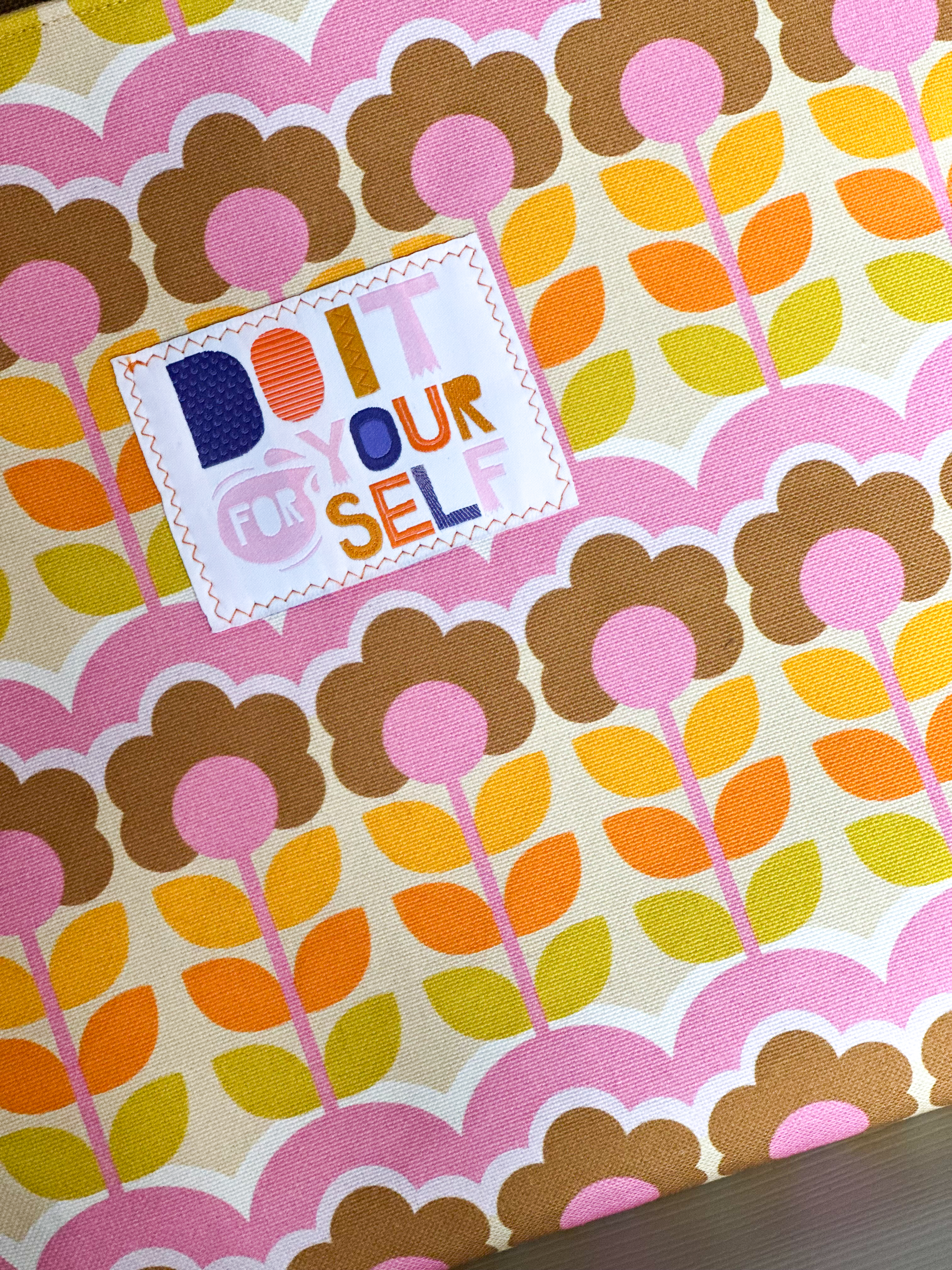 Organic fabric  - Bluumen pink