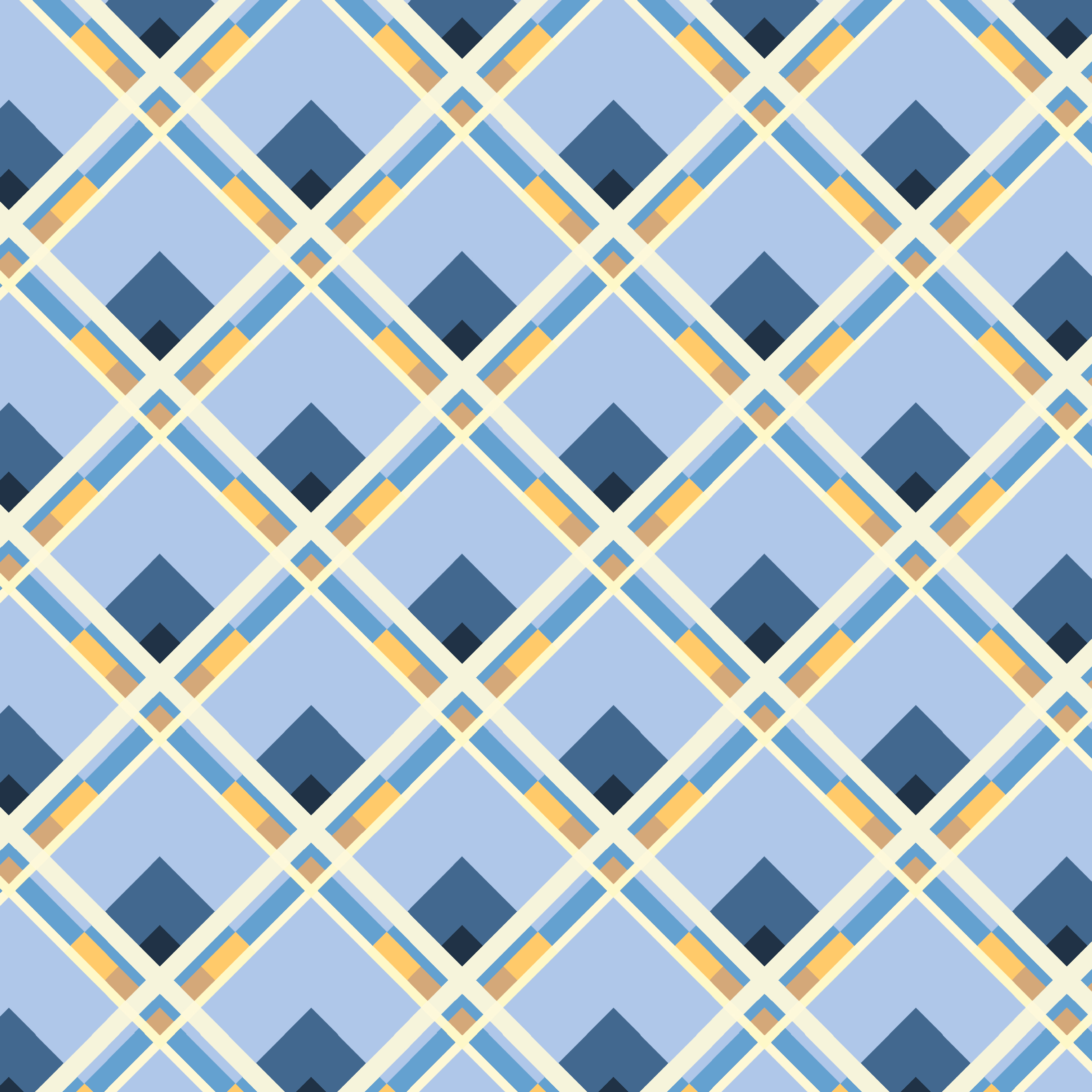 Organic fabric - Sommerwiese Karo blue