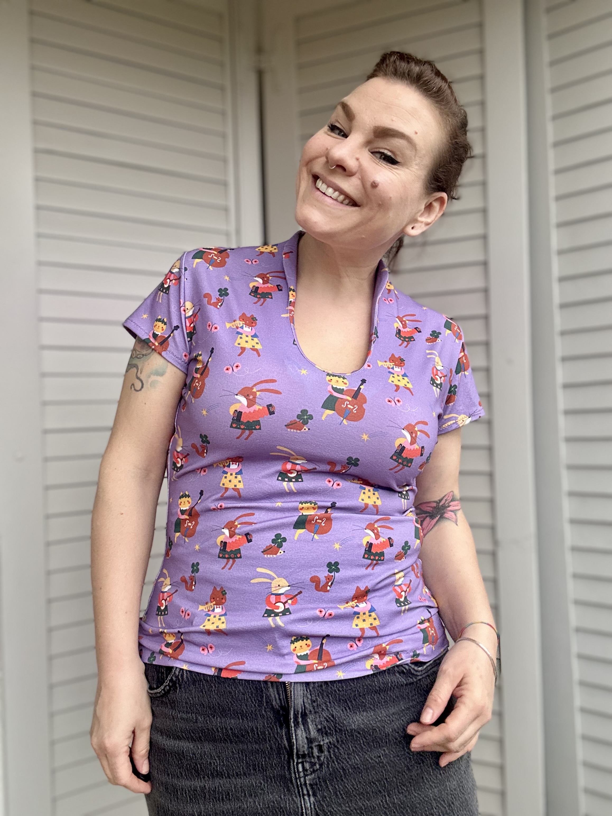 Bio Stoff  - Bunny Paradise lila