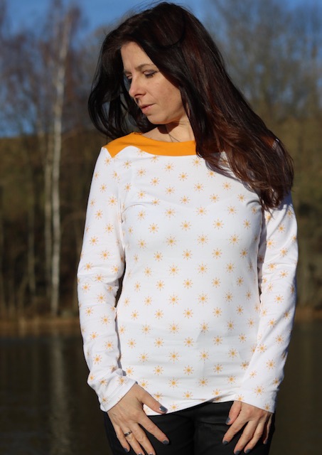 Organic fabric - Star Splatter yellow