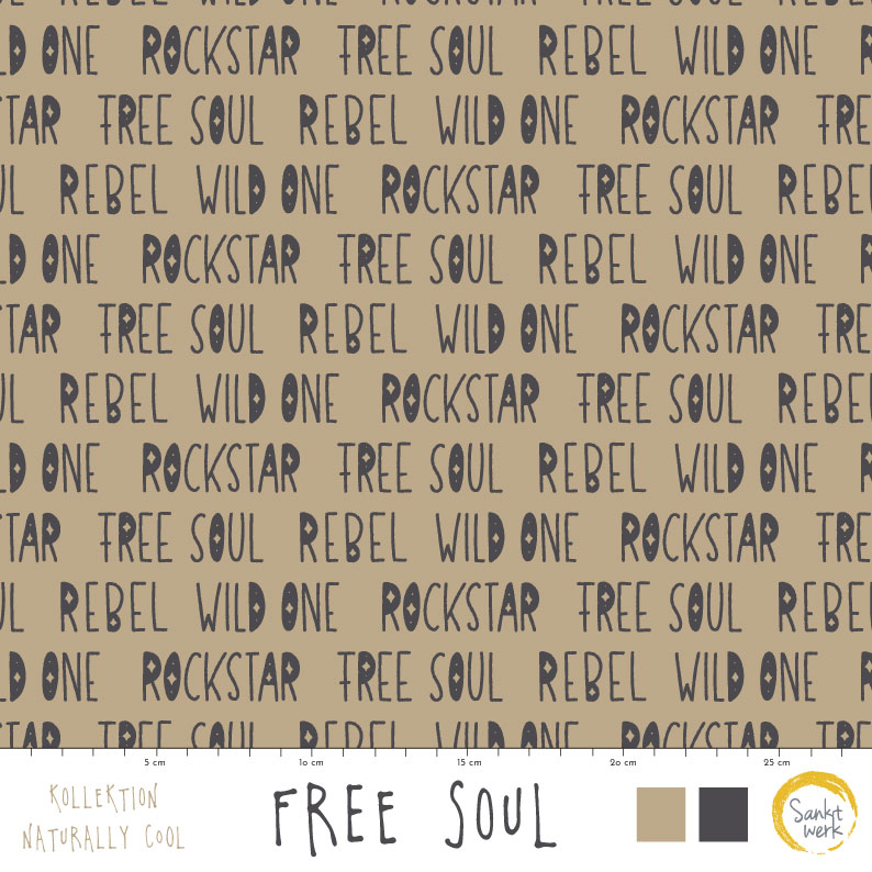 Bio Fabric - Free Soul by Sanktwerk in beige