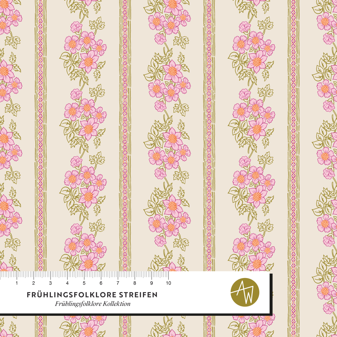 Bio Stoff  - Frühlingsfolklore Streifen