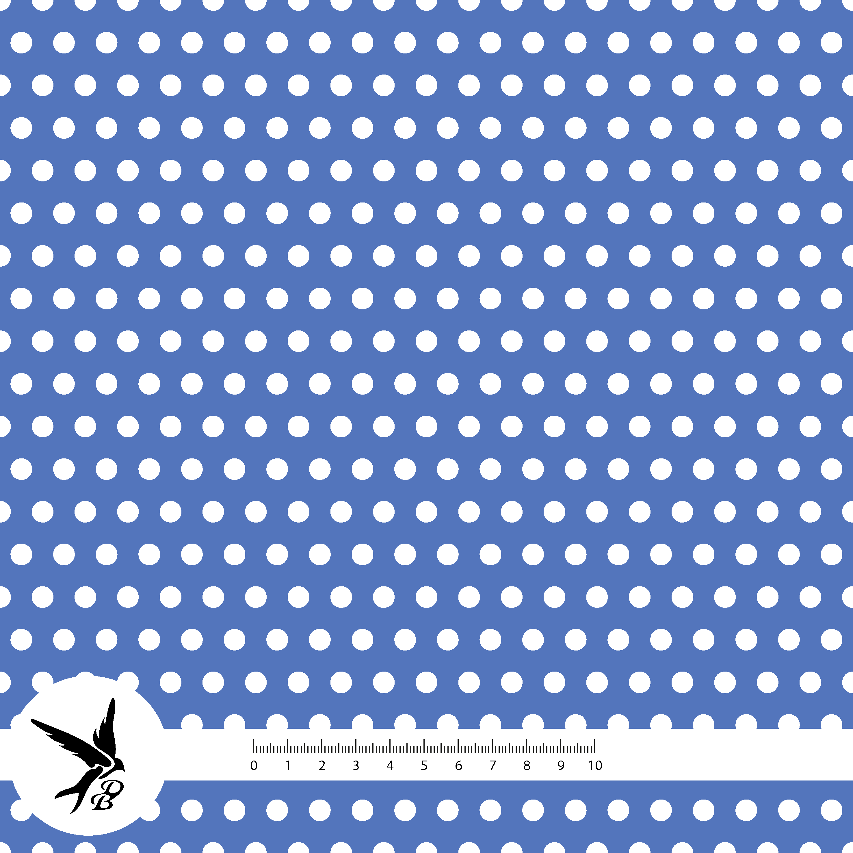 Bio Stoff - Geo Flight Papagei Punkte blau