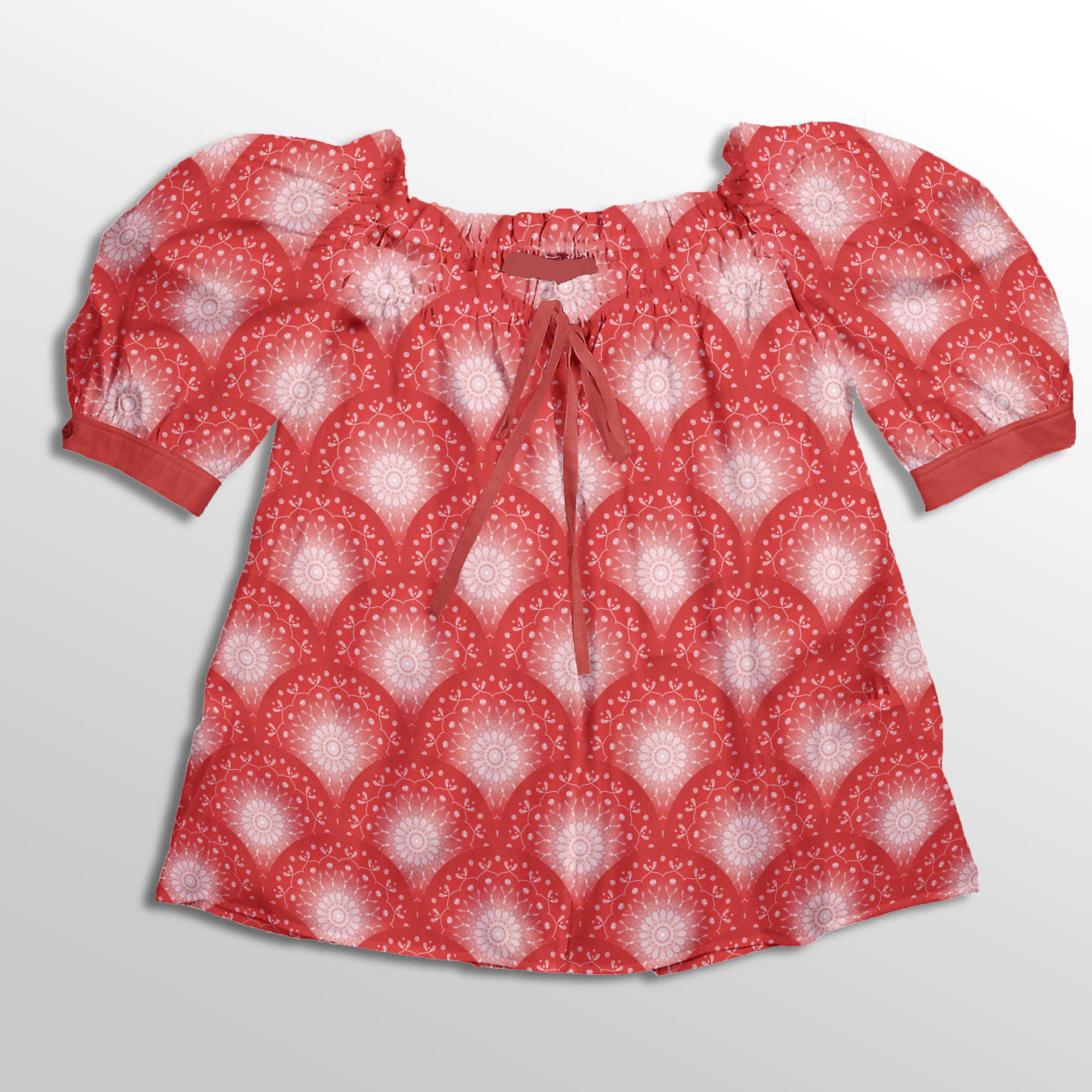Bio Webware Stoff - Mandala Glow - EviRoiderDesign, rot, Ornamente, 100% Bio-Baumwolle Bio Webware Stoff - Mandala Glow - EviRoiderDesign, rot, Ornamente, 100% Bio-Baumwolle