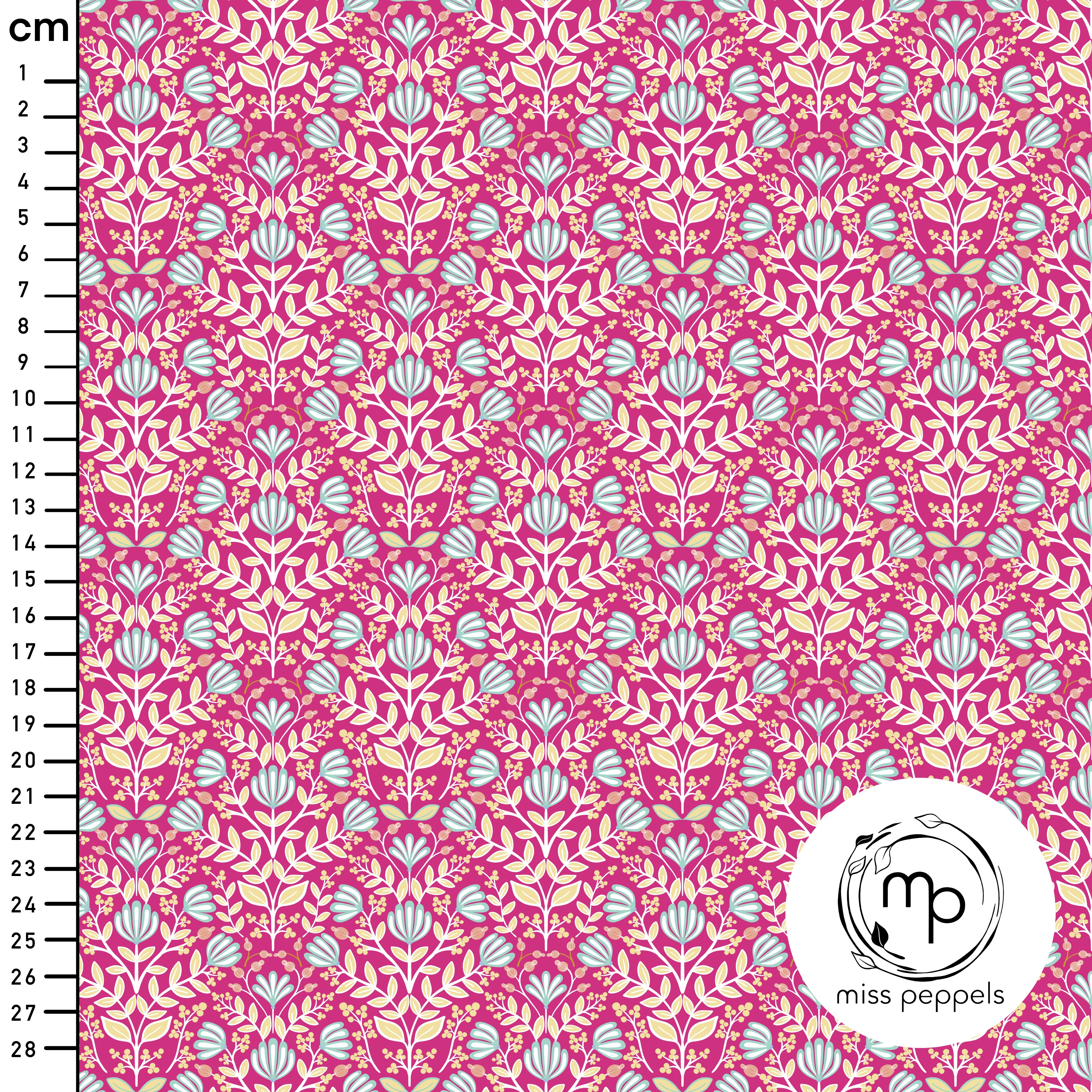 Bio Stoff  - Blumenbukett Pink - Deinki, bunt, Floral & Blumen