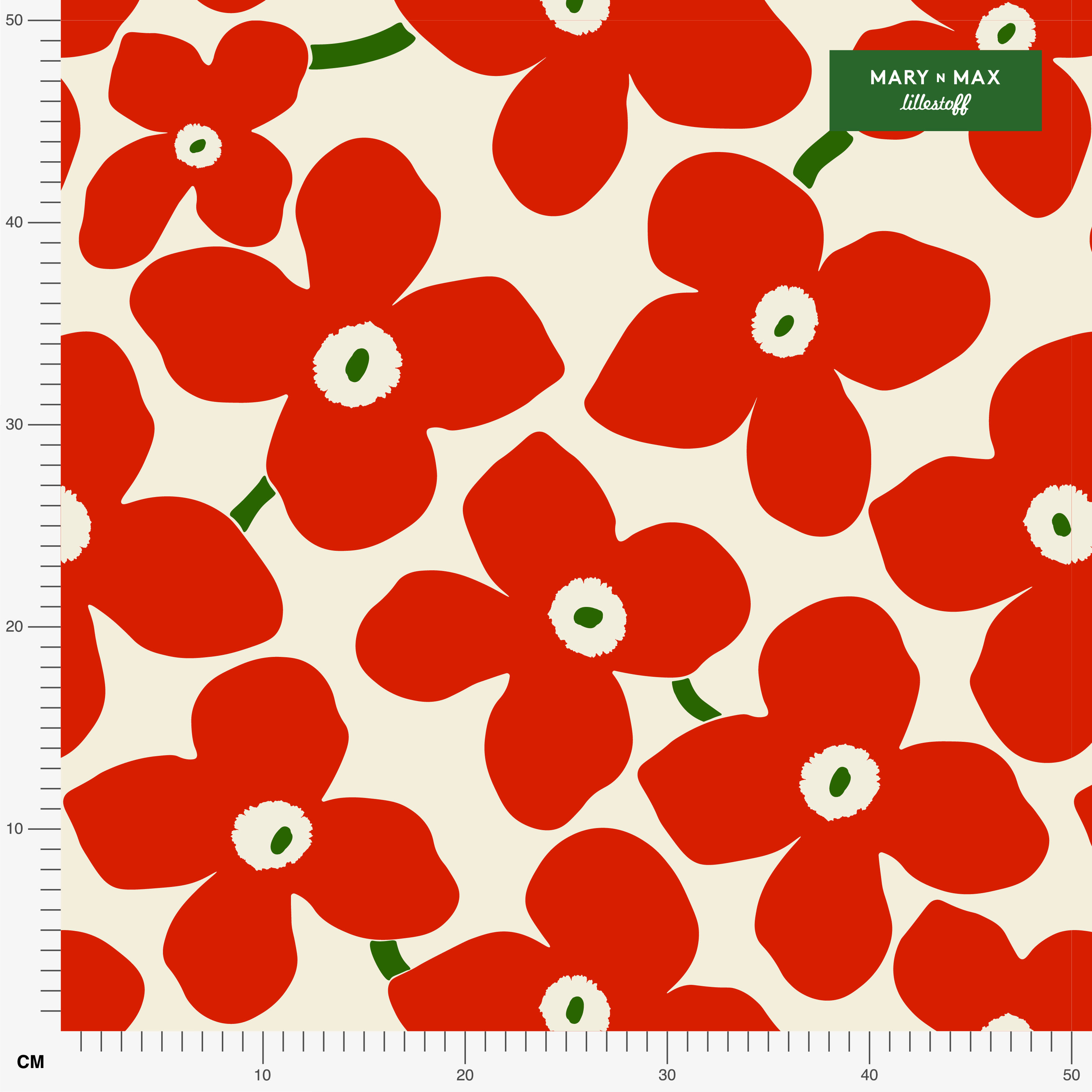 Bio Stoff - Bold Flowers rot