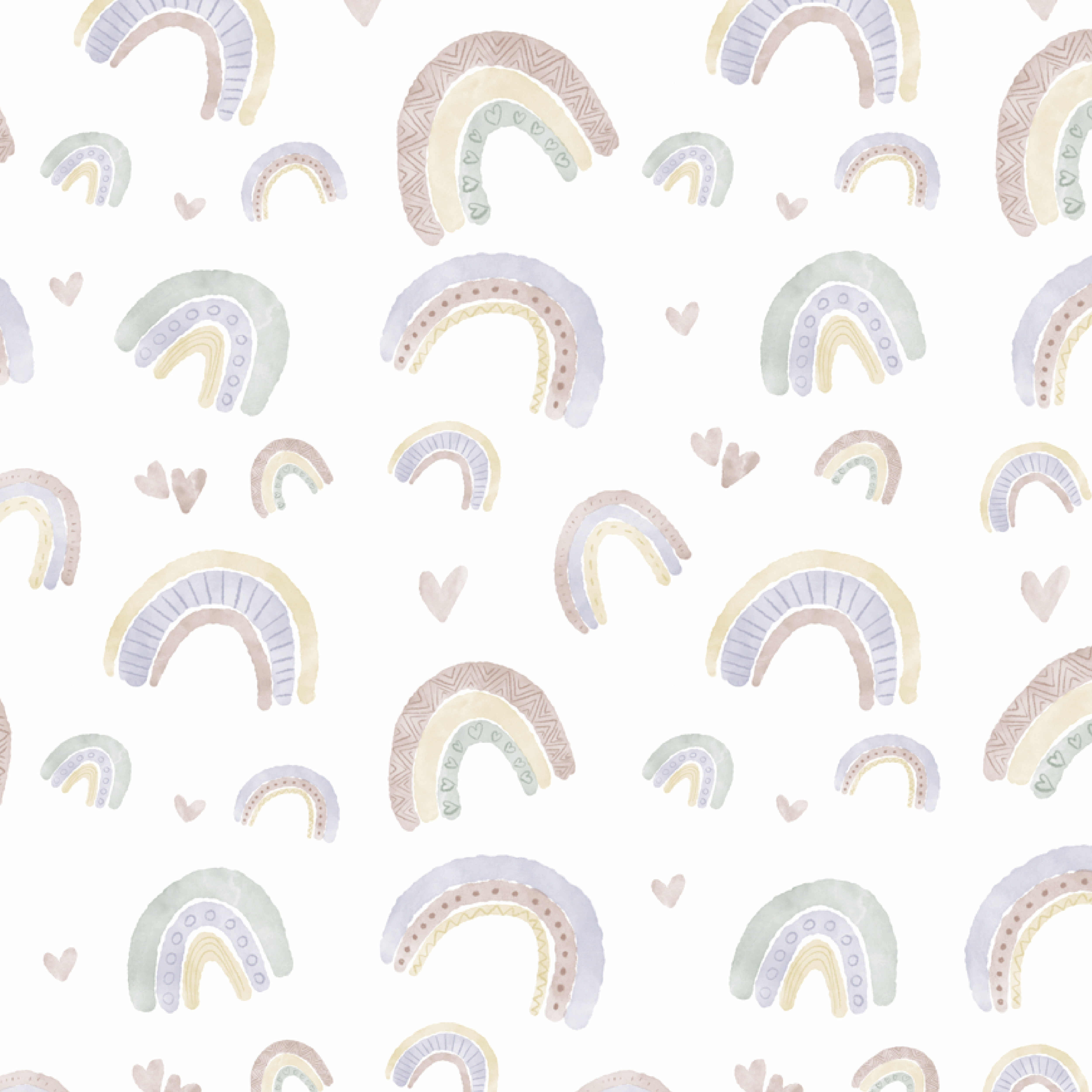 Organic fabric  - Regenbogenliebe white, small