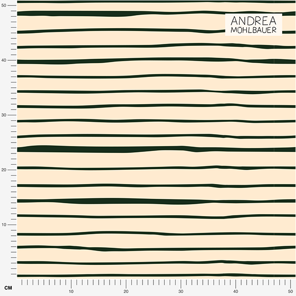 Bio Stoff  - Streifen beige