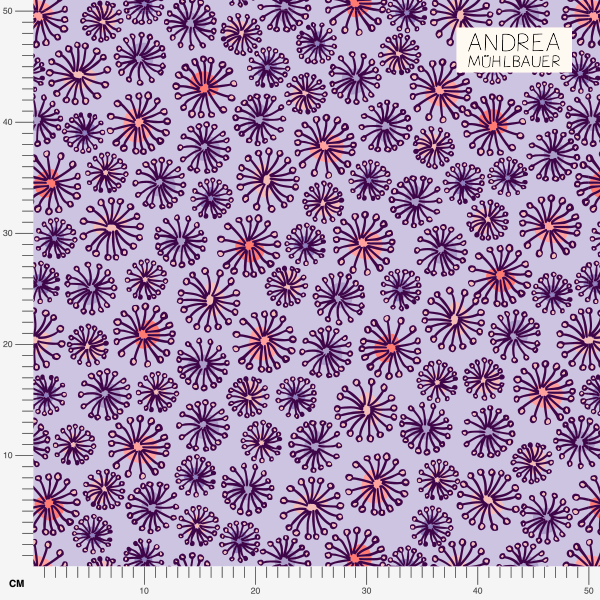 Organic fabric - Winterzauberblüten - Andrea Mühlbauer