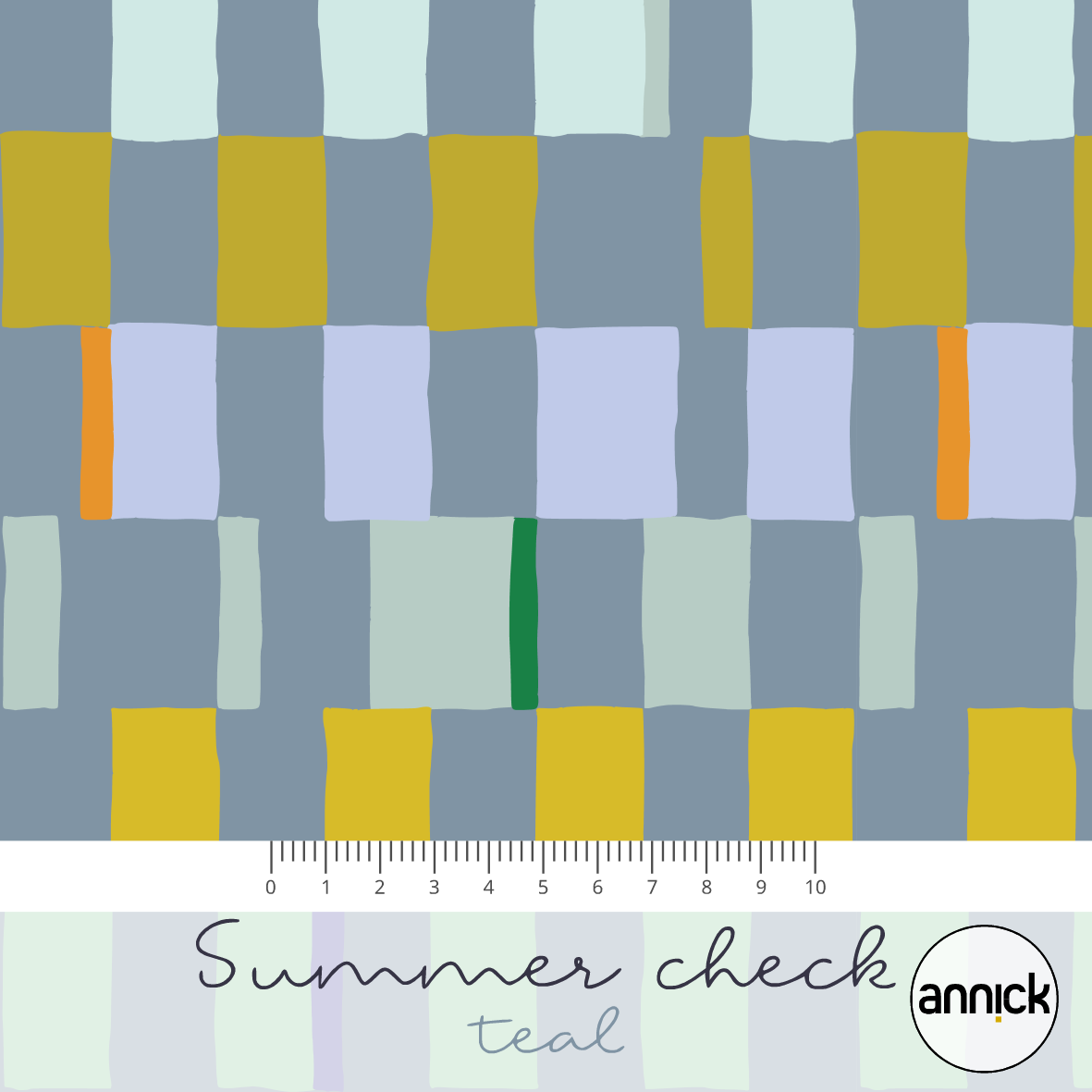 Bio Summersweat Stoff - Summer Check Teal - Annick, Kariert, Abstrakt, petrol, Breite 150 cm Bio Summersweat Stoff - Summer Check Teal - Annick, Kariert, Abstrakt, petrol, Breite 150 cm