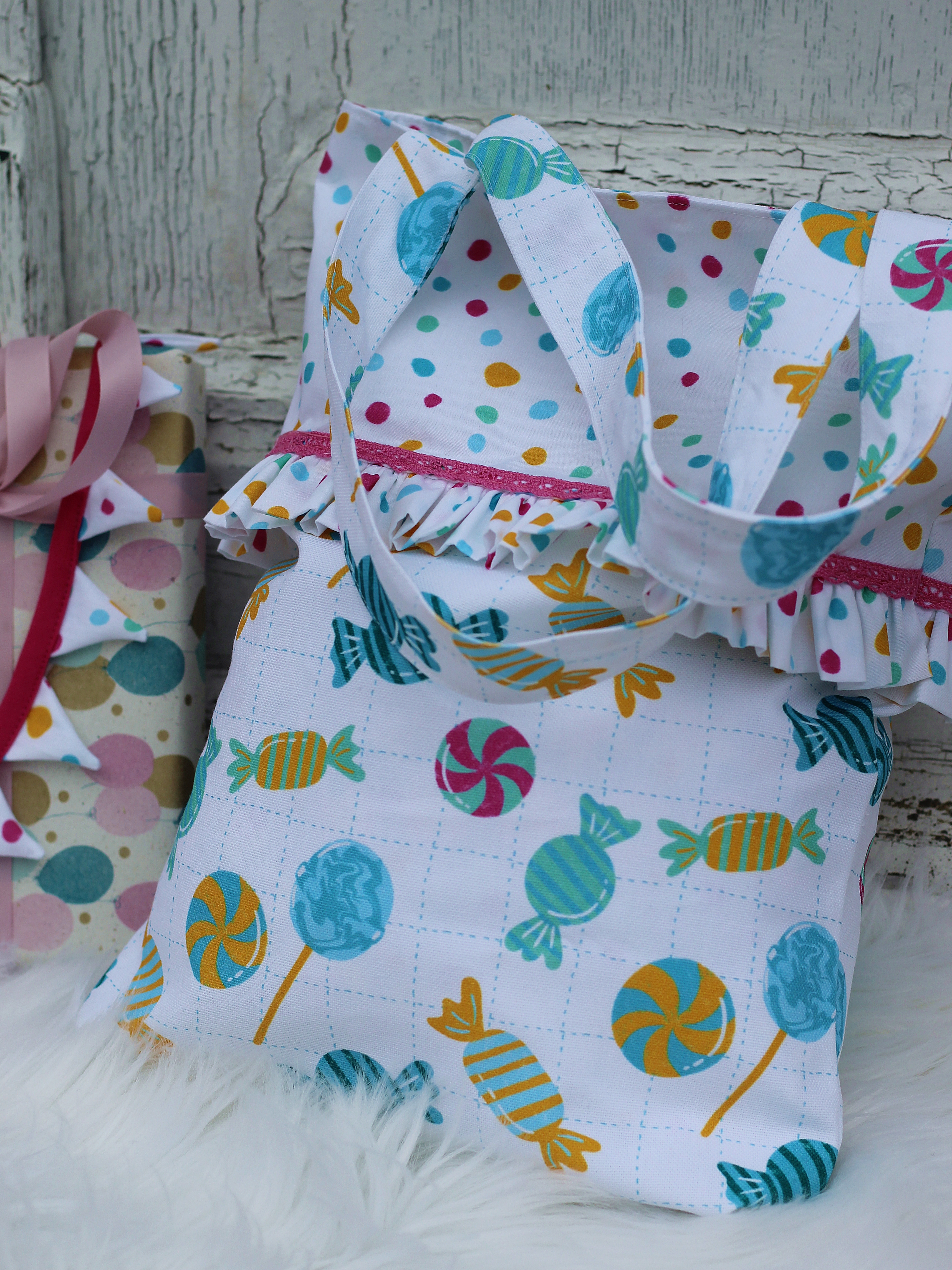 Bio Stoff - BonBons grün