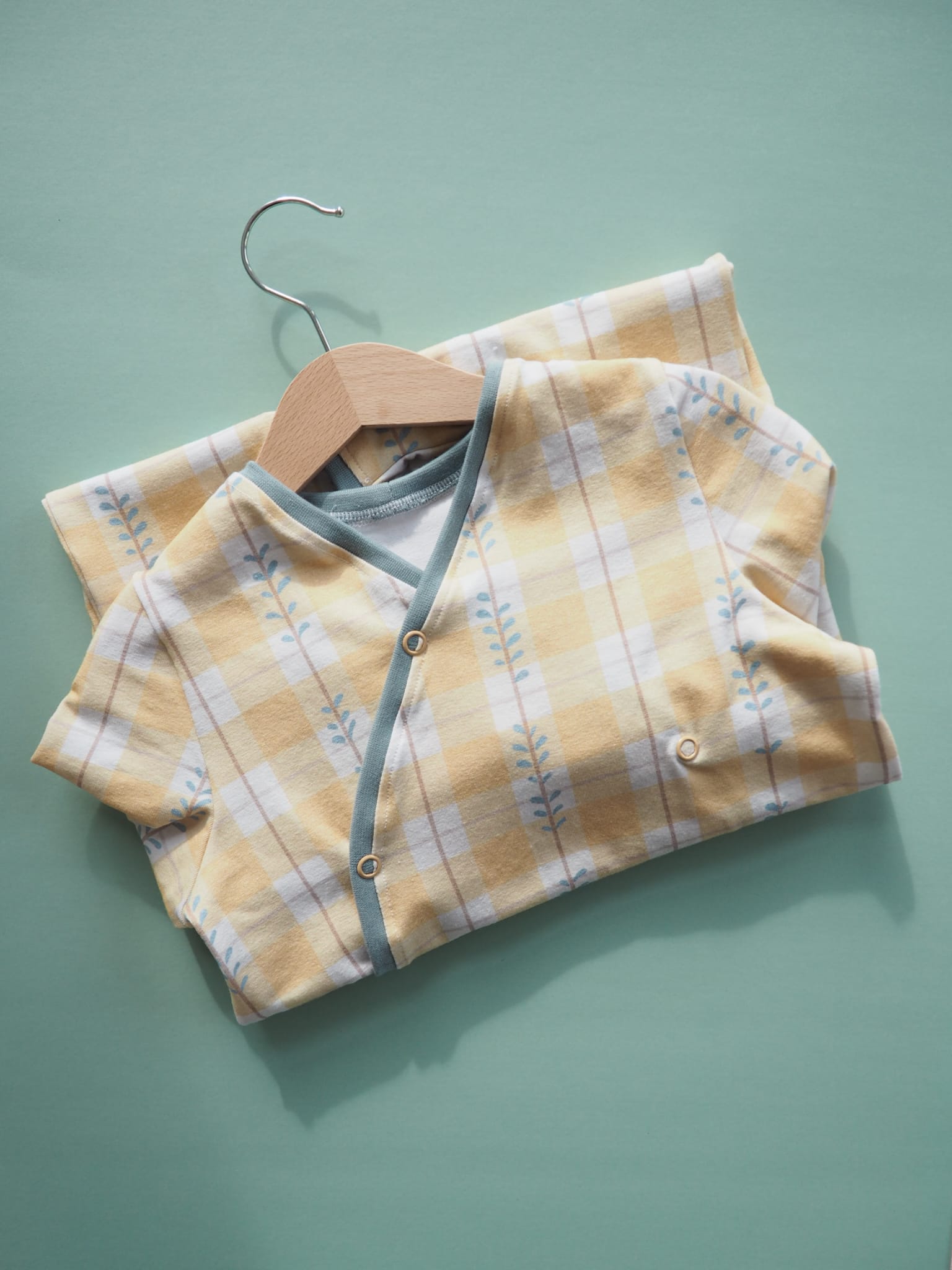 Bio Stoff - Preppy Tartan Sage Green von Annick in grün