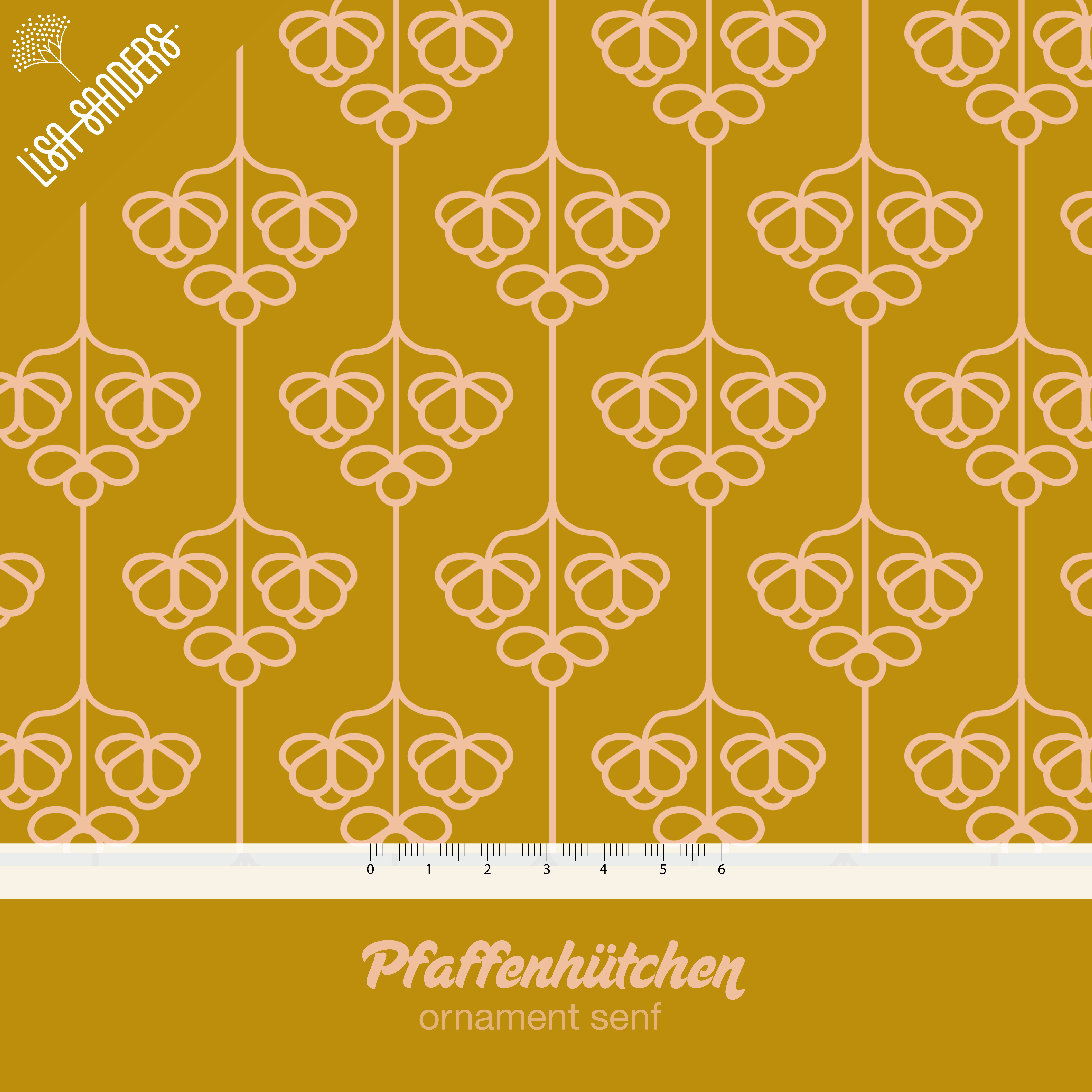 Bio Stoff - Pfaffenhuetchen Ornament Senf von Lisa Sanders in senf Bio Stoff - Pfaffenhuetchen Ornament Senf von Lisa Sanders in senf