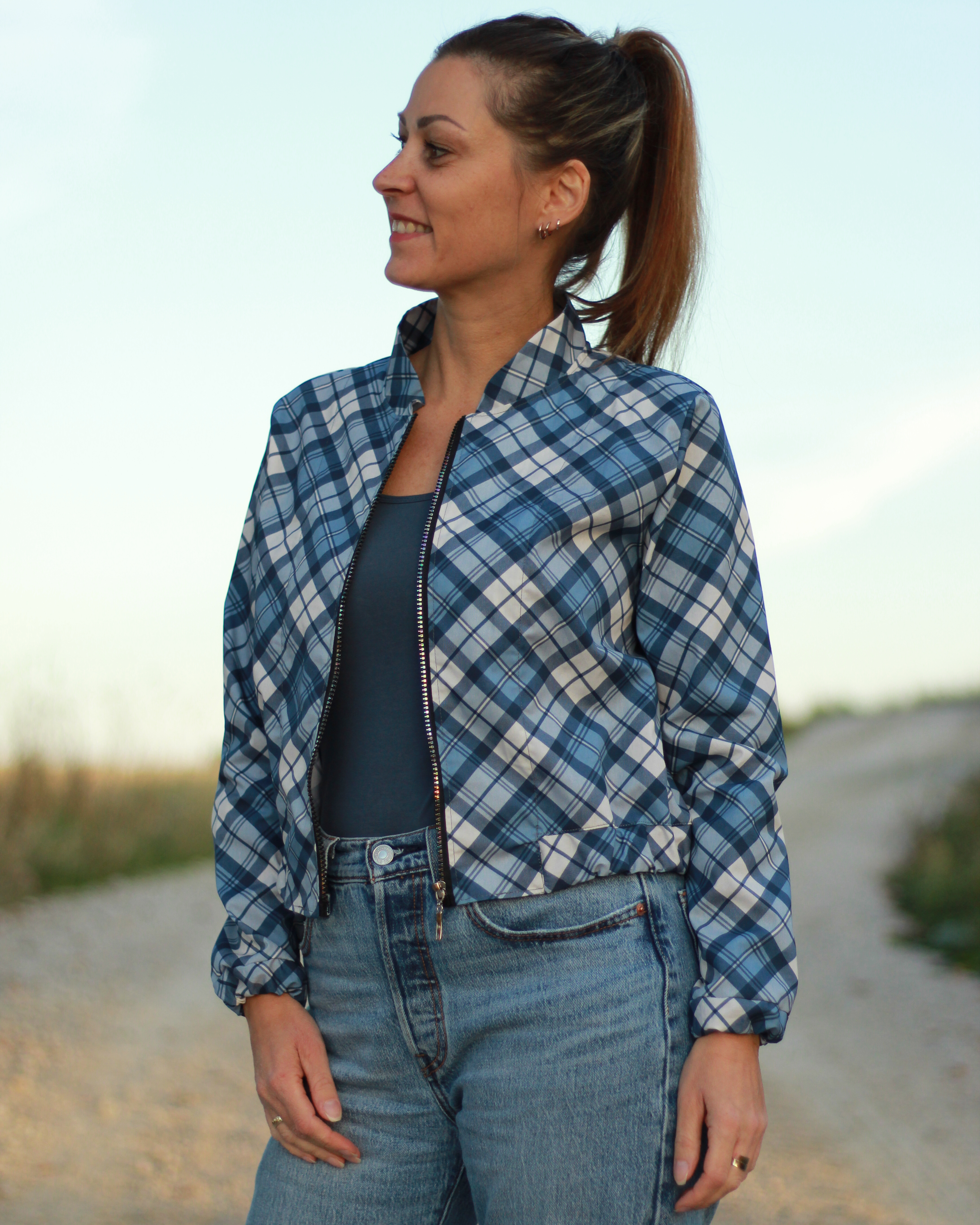 Bio Stoff  - Cozy Denim Plaid blau - Alexandra Weise