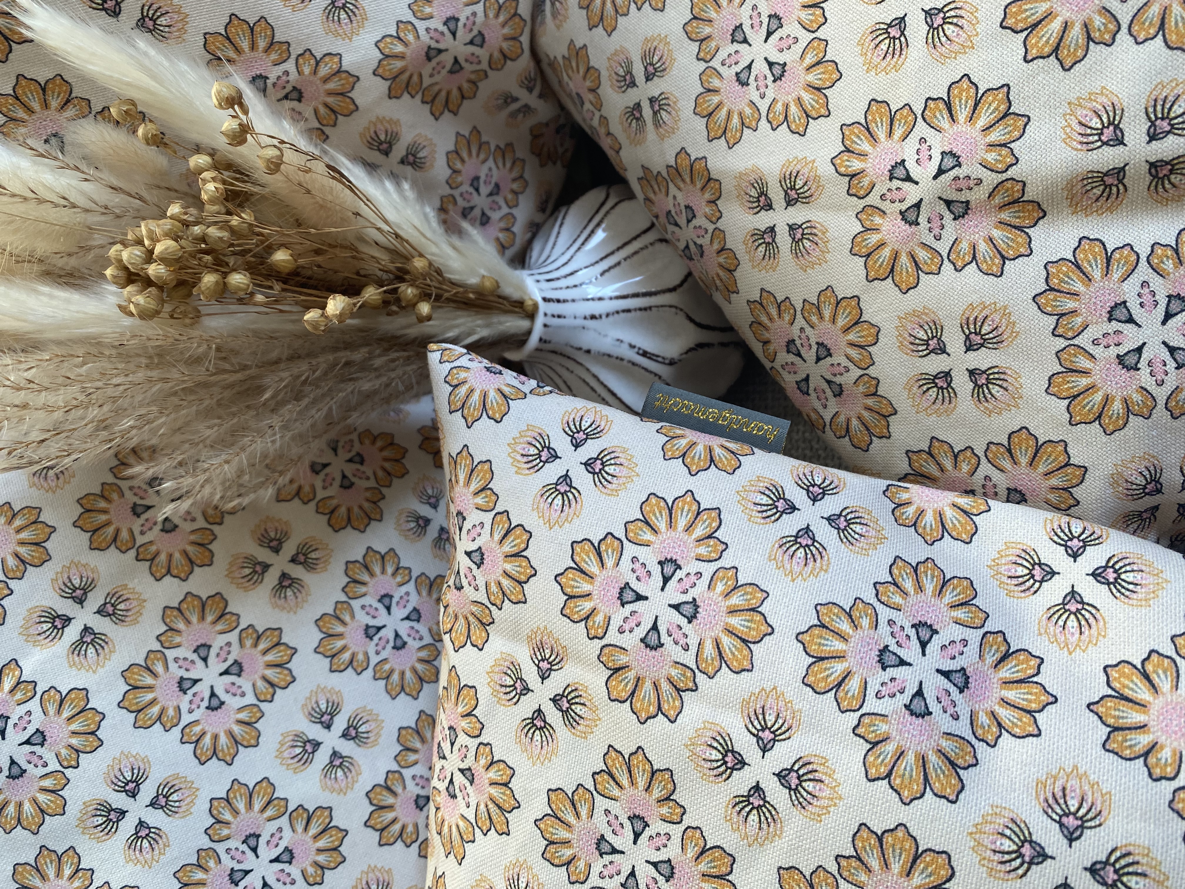 Organic Fabric  - Paisley Garden Kaleidoskop Beige