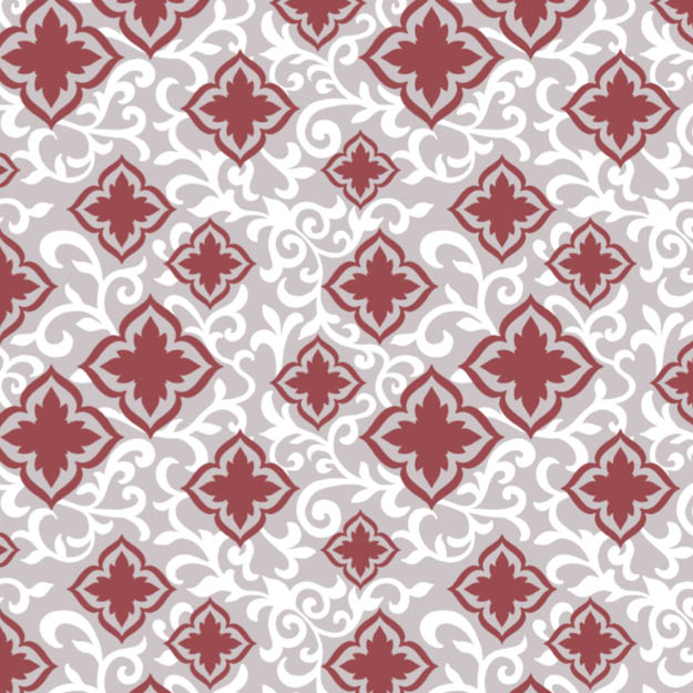 Organic fabric - Verspielte Ranken red - misspeppels
