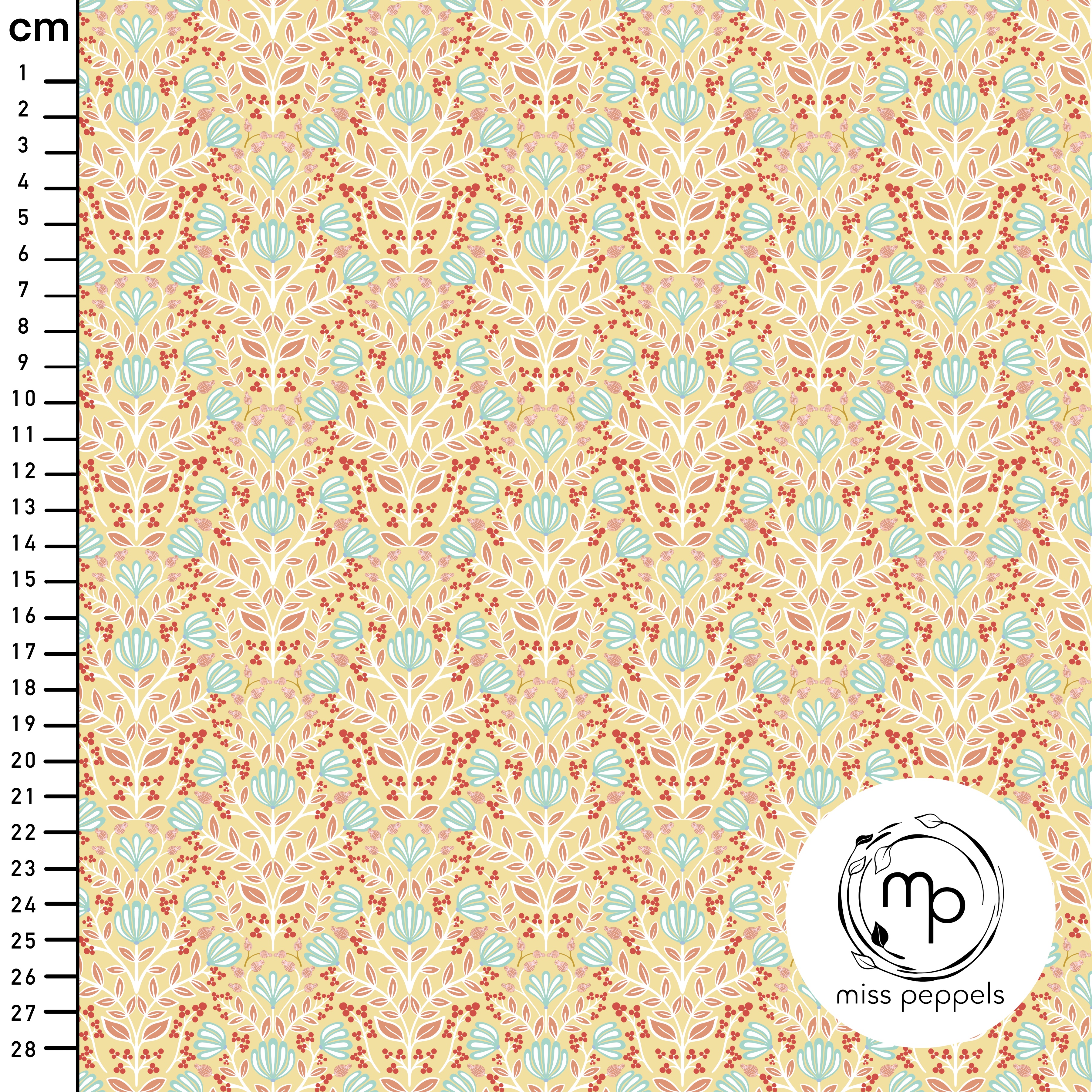 Bio Stoff  - Blumenbukett Gelb - Deinki, bunt, Floral & Blumen