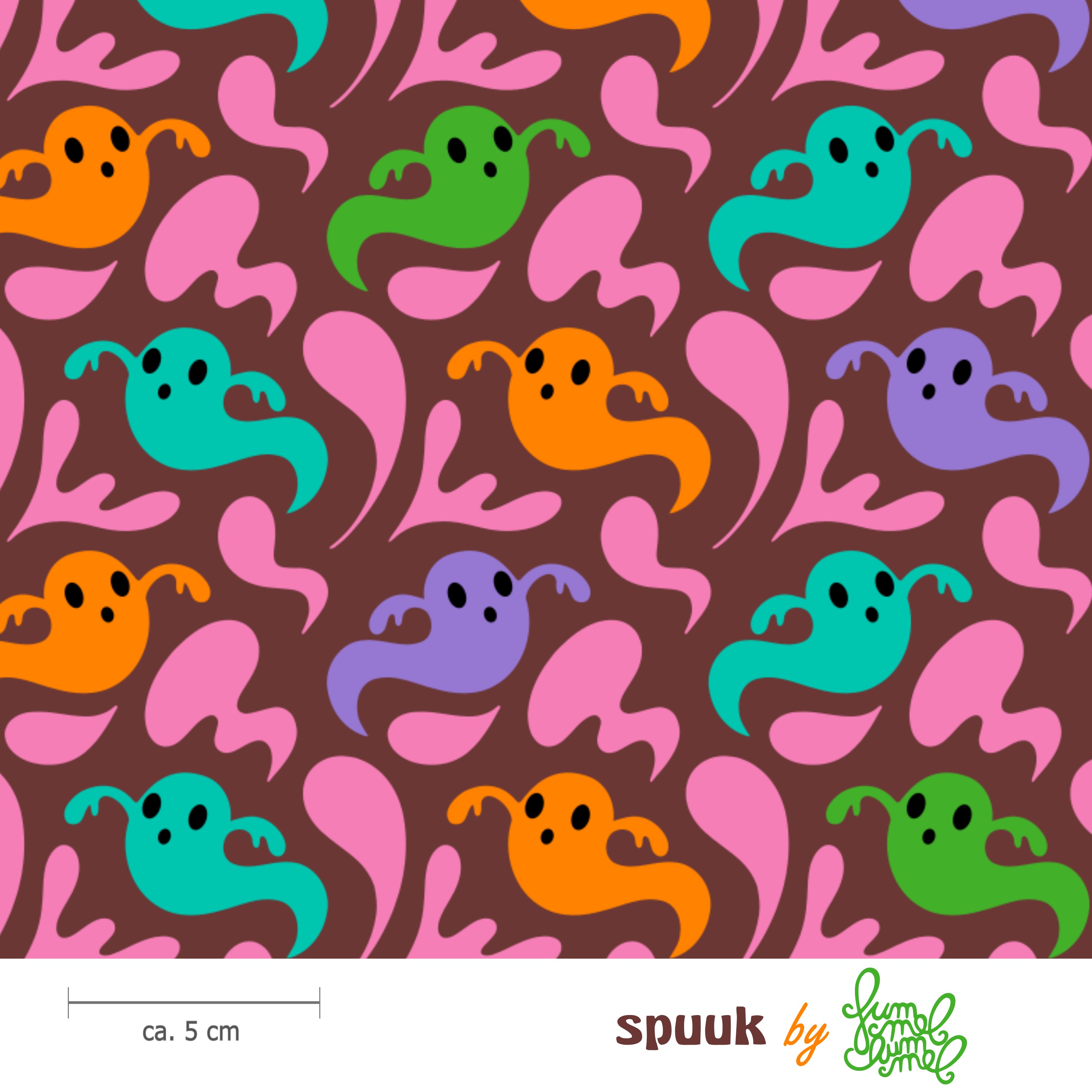 Bio Webware Stoff - Spuuk Party Regenwurm - Fummelhummel, Halloween, bunt, 100% Bio-Baumwolle Bio Webware Stoff - Spuuk Party Regenwurm - Fummelhummel, Halloween, bunt, 100% Bio-Baumwolle