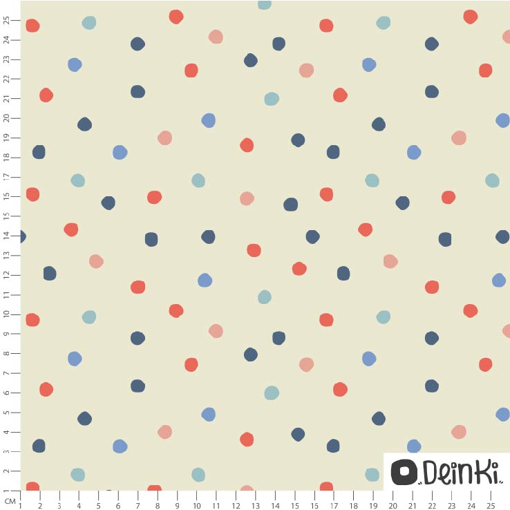 Crazy Polka Dots Weiss Bunt