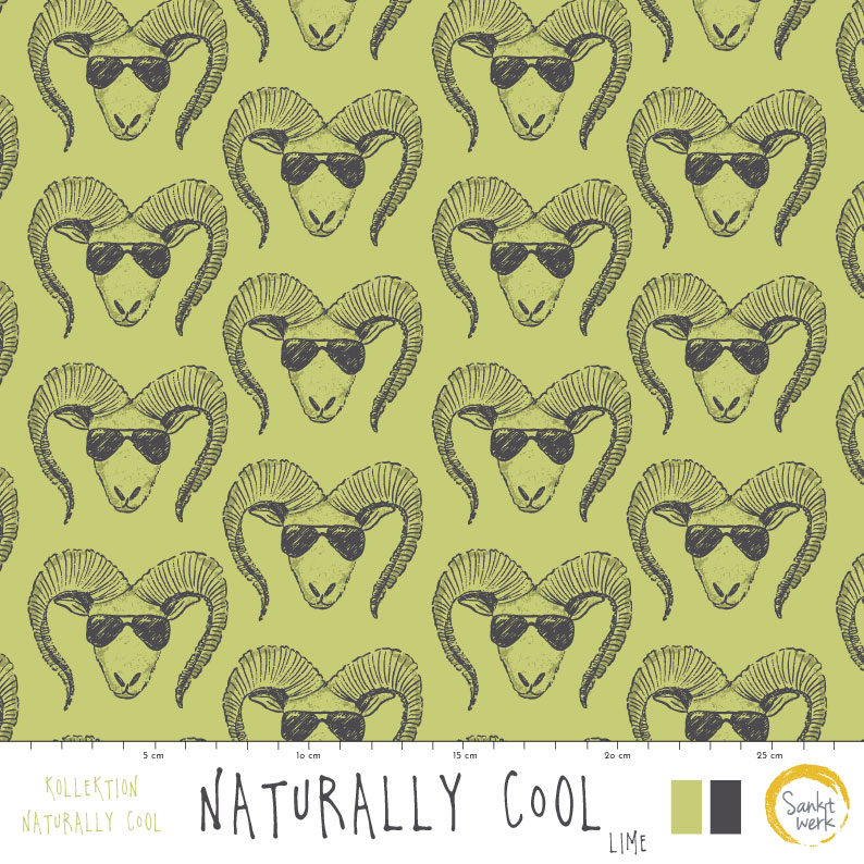 Bio Stoff - Naturally Cool Lime by Sanktwerk in green