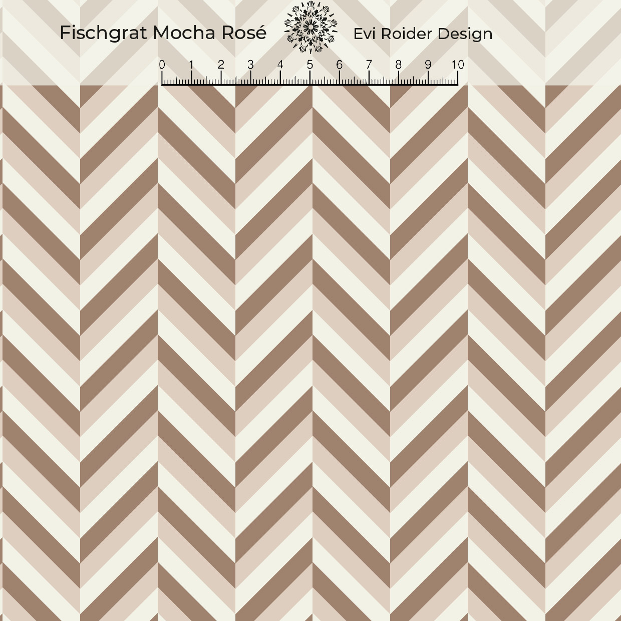 Bio Stoff  - Fischgrat Mocha Rose - EviRoider, rosa, Ornamente, Streifen