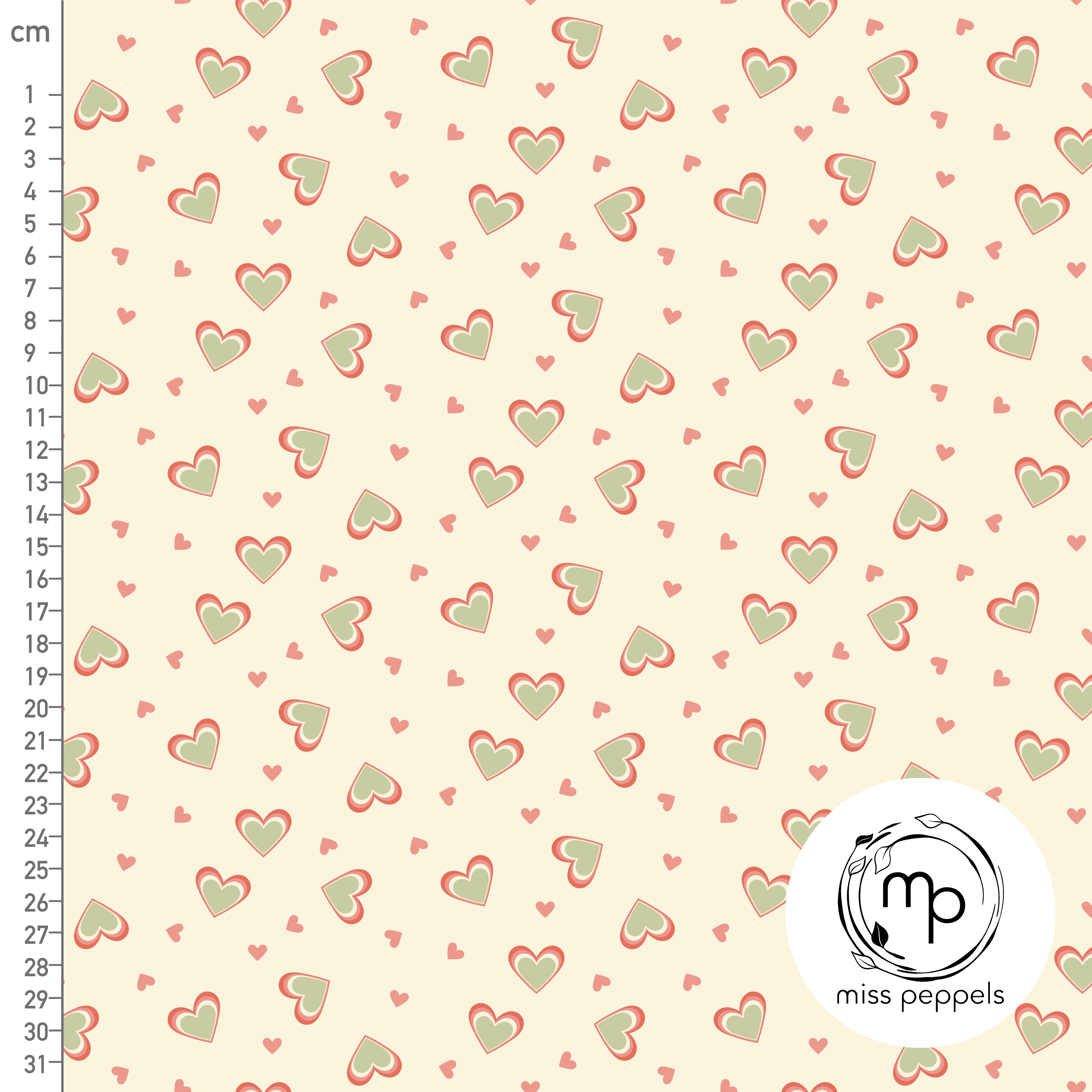Bio Webware Stoff - Herzen Creme - misspeppels, creme, Herzen, 100% Bio-Baumwolle Bio Webware Stoff - Herzen Creme - misspeppels, creme, Herzen, 100% Bio-Baumwolle