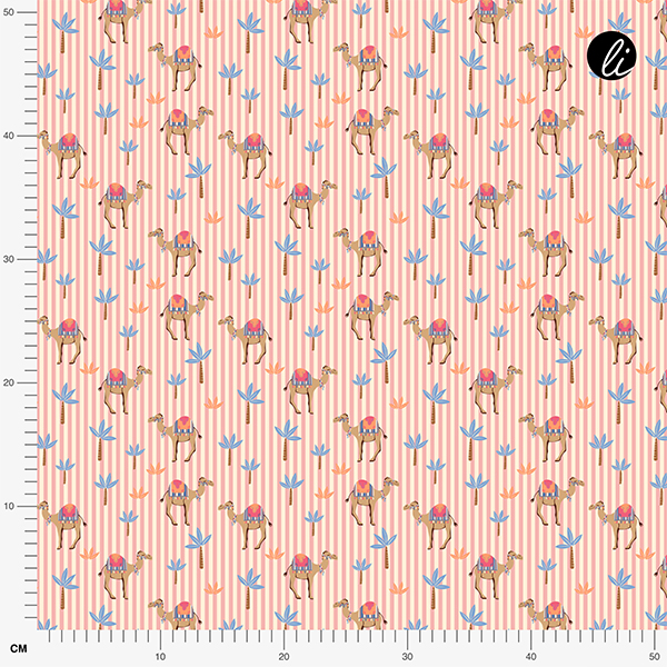 Organic fabric - Golden Desert Camels