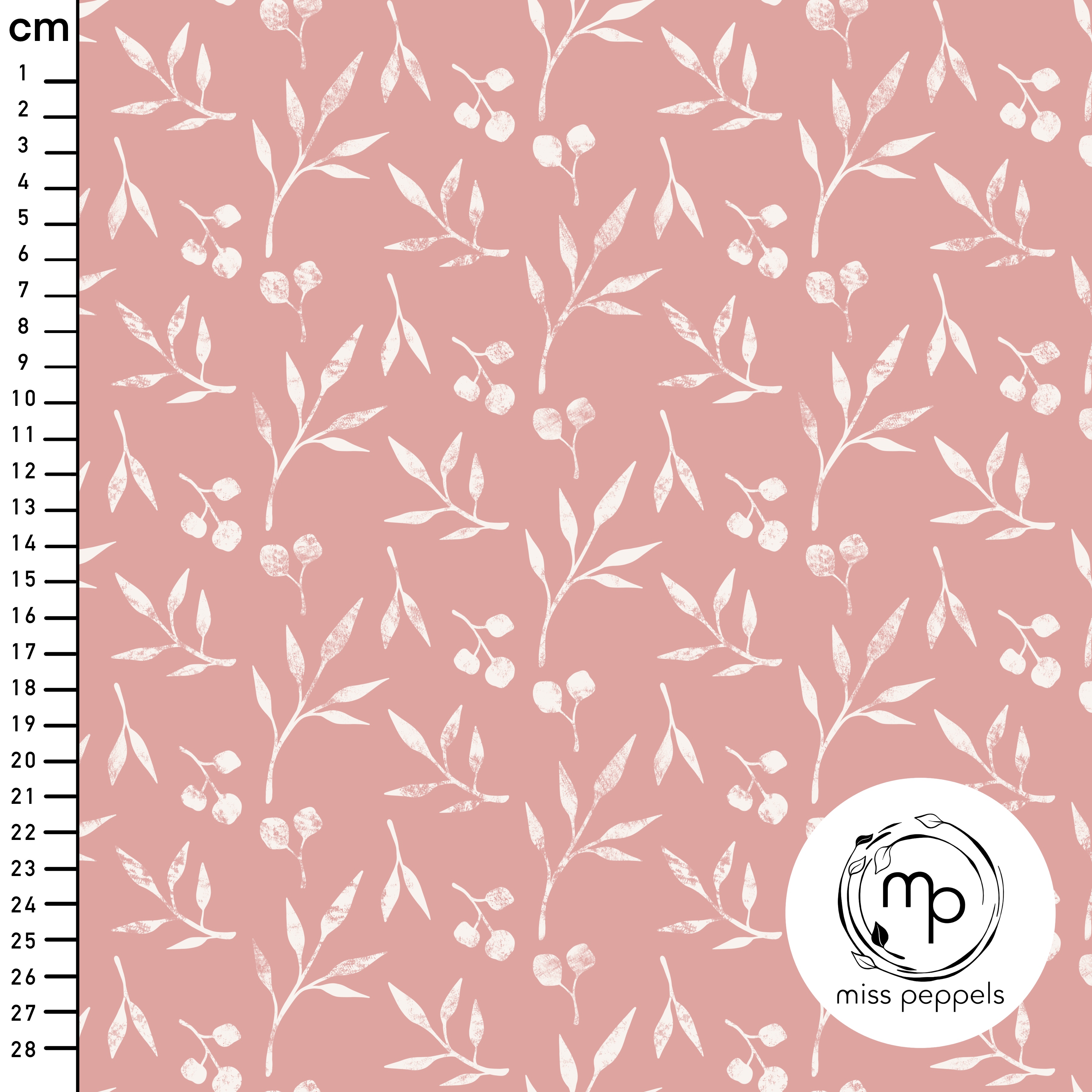 Bio Stoff - Zweige Rosa von misspeppels in rosa