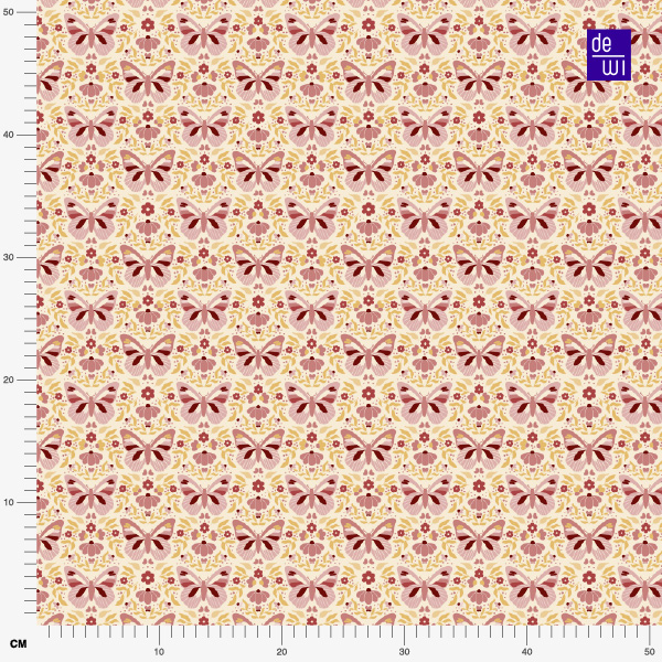 Bio Stoff  -  Butterfly Garden Falterreigen orange