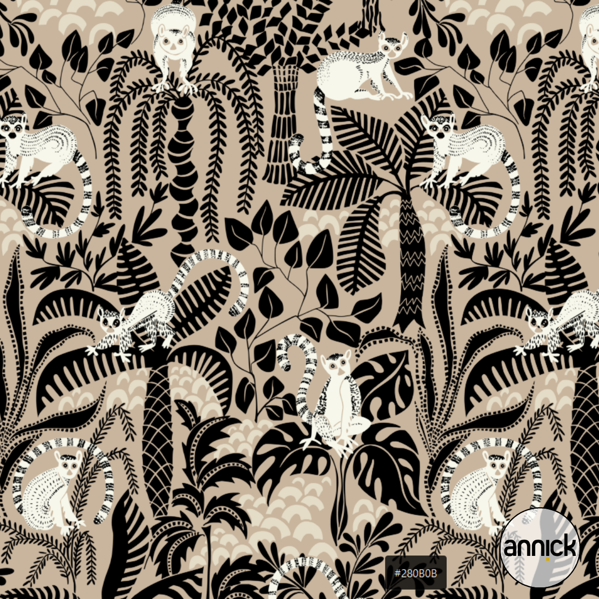 Bio Summersweat Stoff - Jungle Adventure Mocca - Annick, beige, TiereBreite 150 cm Bio Summersweat Stoff - Jungle Adventure Mocca - Annick, beige, TiereBreite 150 cm