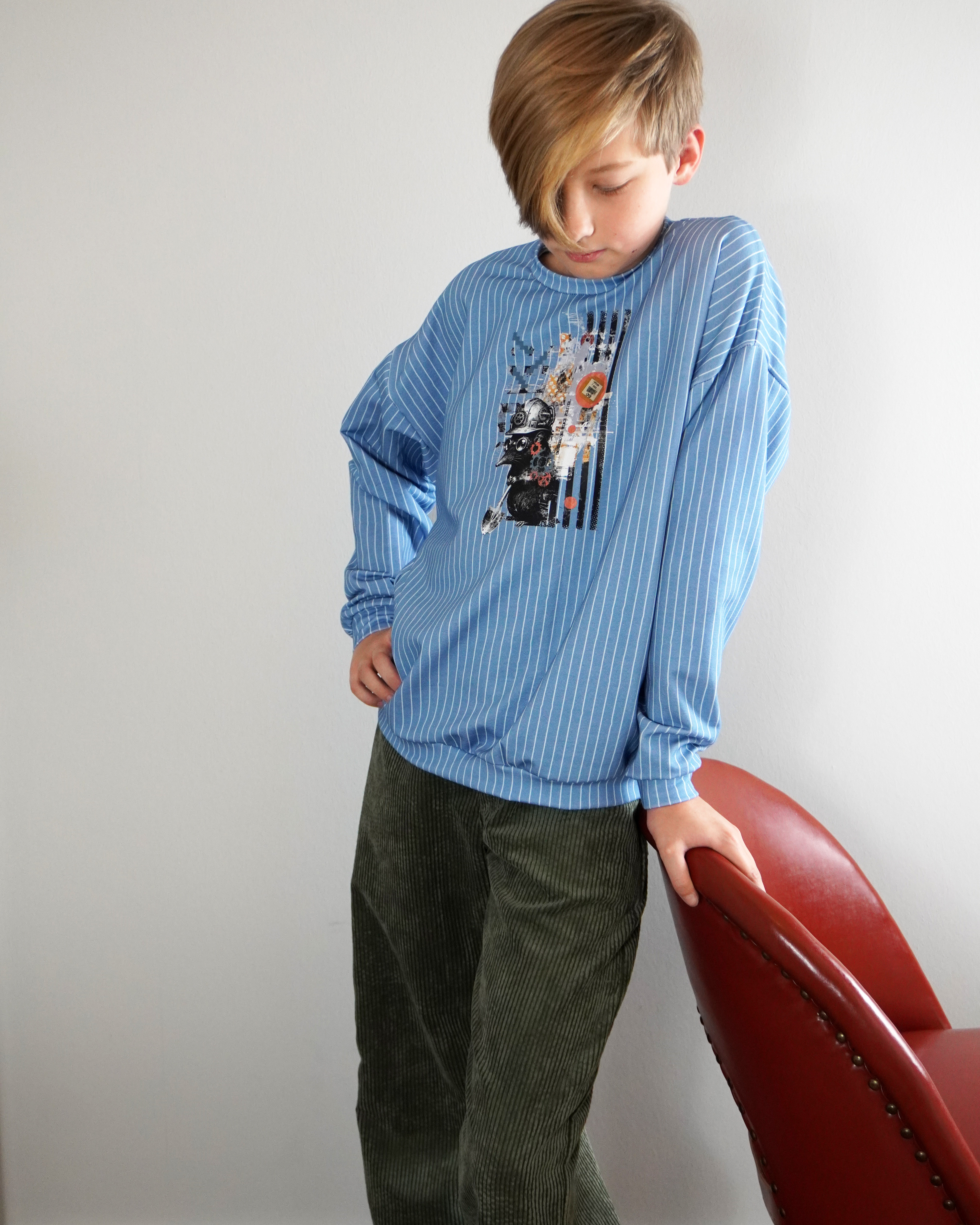 Organic fabric - Feine Streifen