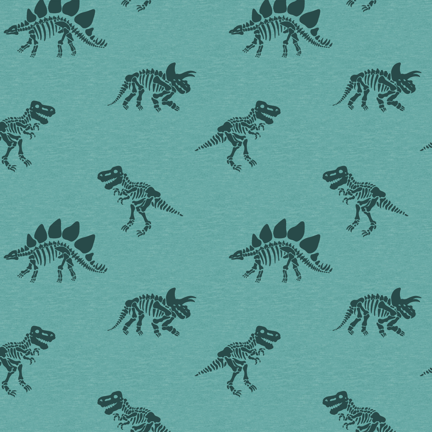 Bio Webware Stoff  -  Urzeit  - Enemenemeins, Tiere, grün, Dinosaurier, 100% Bio-Baumwolle