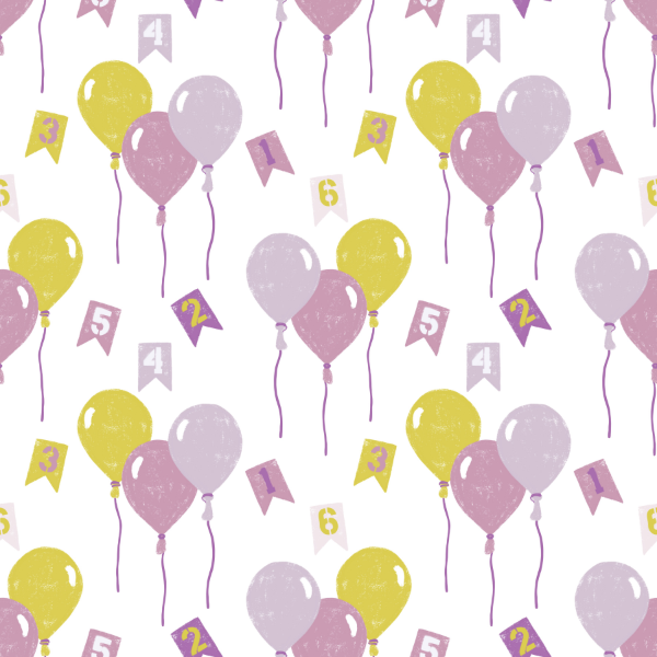 Bio Stoff - Luftballons rosa