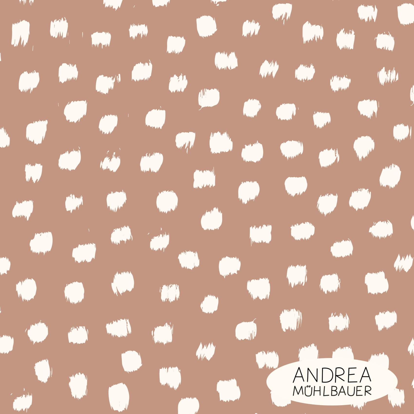 Bio Stoff - Schneetupfen hellbraun 