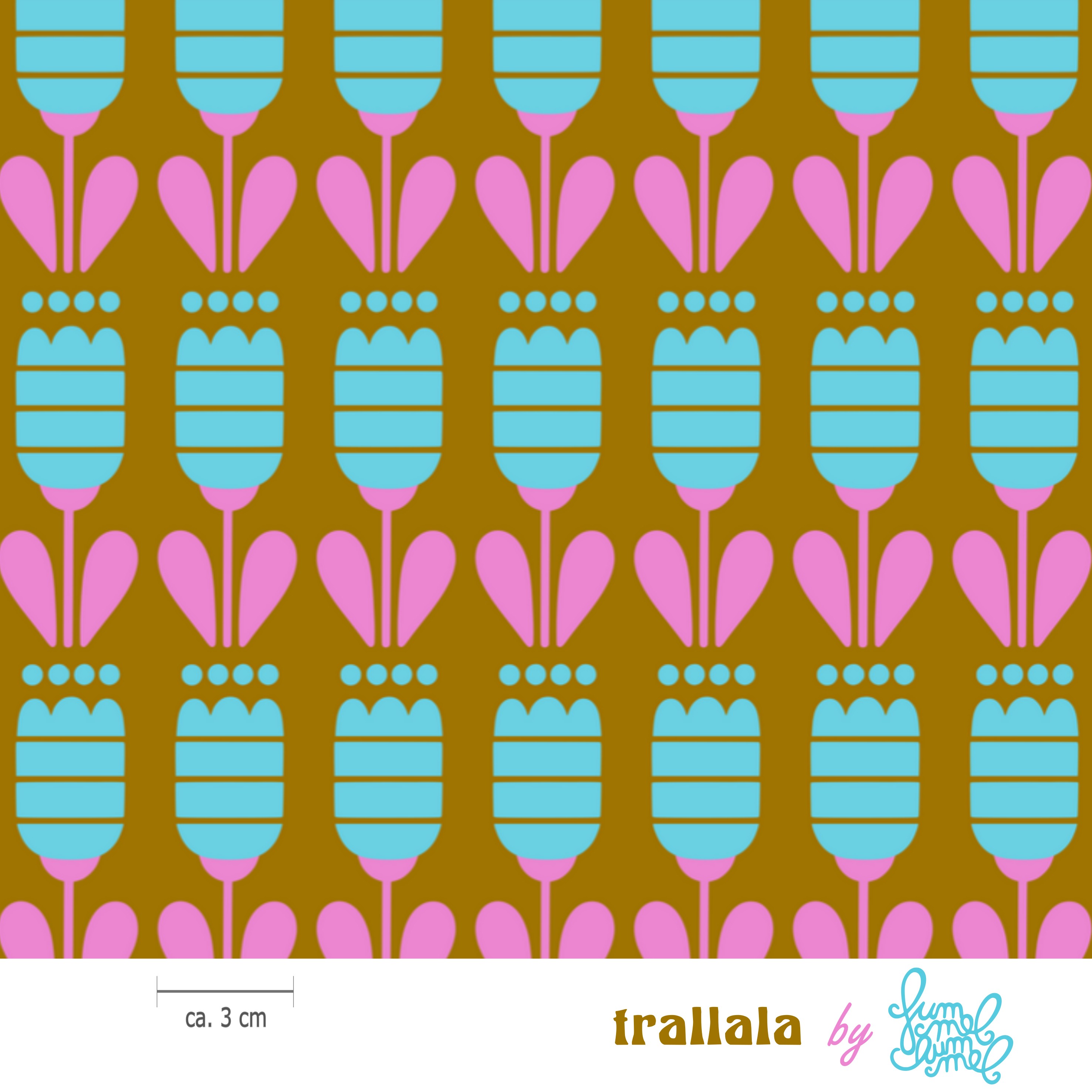 Bio Stoff  - Trallala Flieder - Fummelhummel, bunt, Floral & Blumen