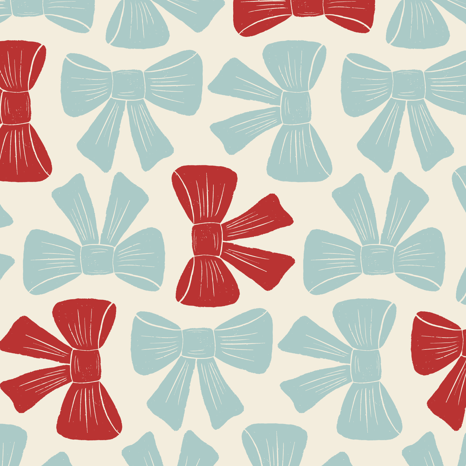 Organic fabric - Merry Ribbons