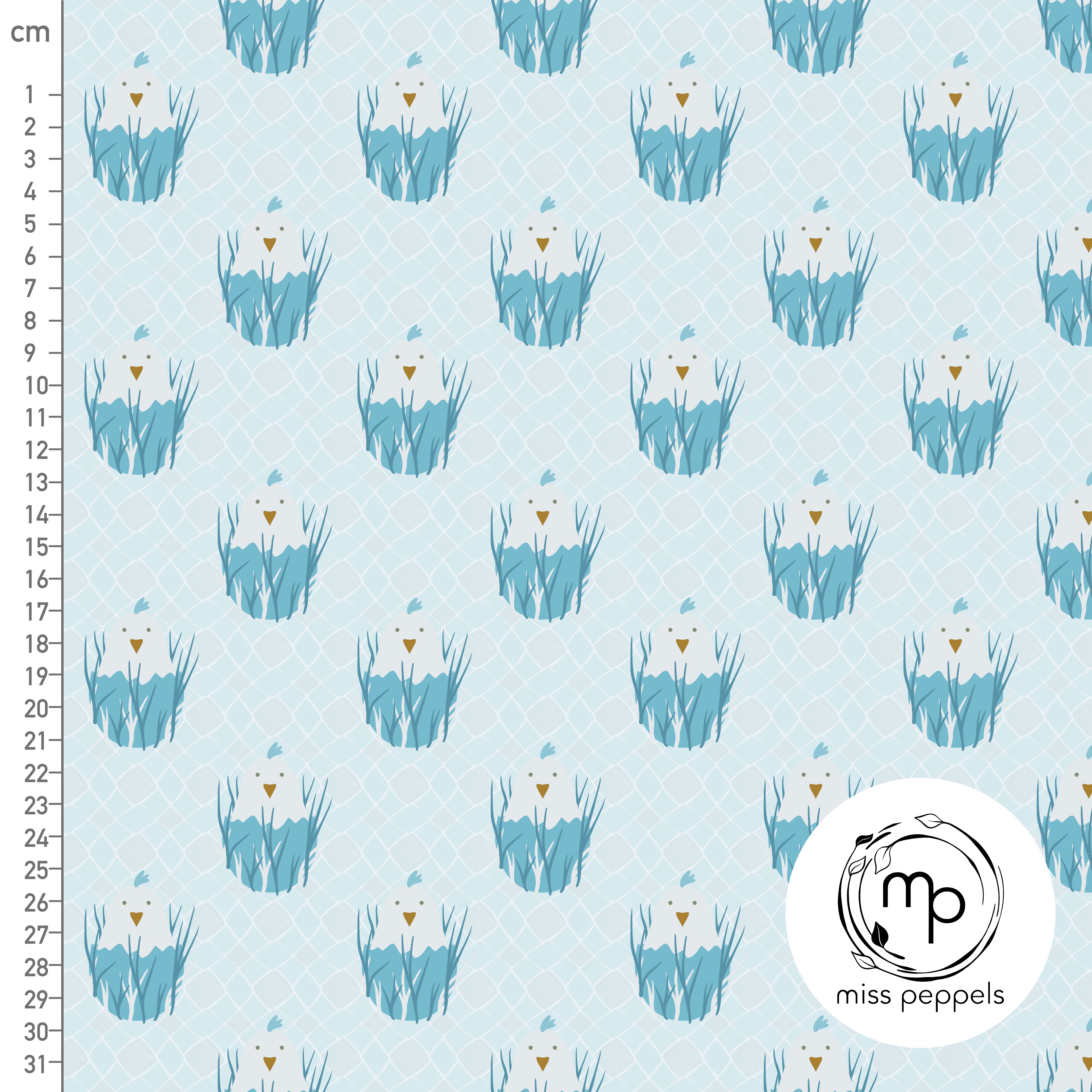 Bio Webware Stoff - Huhn Versteck Blau - misspeppells, blau, Ostern, Tiere 100% Bio-Baumwolle Bio Webware Stoff - Huhn Versteck Blau - misspeppells, blau, Ostern, Tiere 100% Bio-Baumwolle
