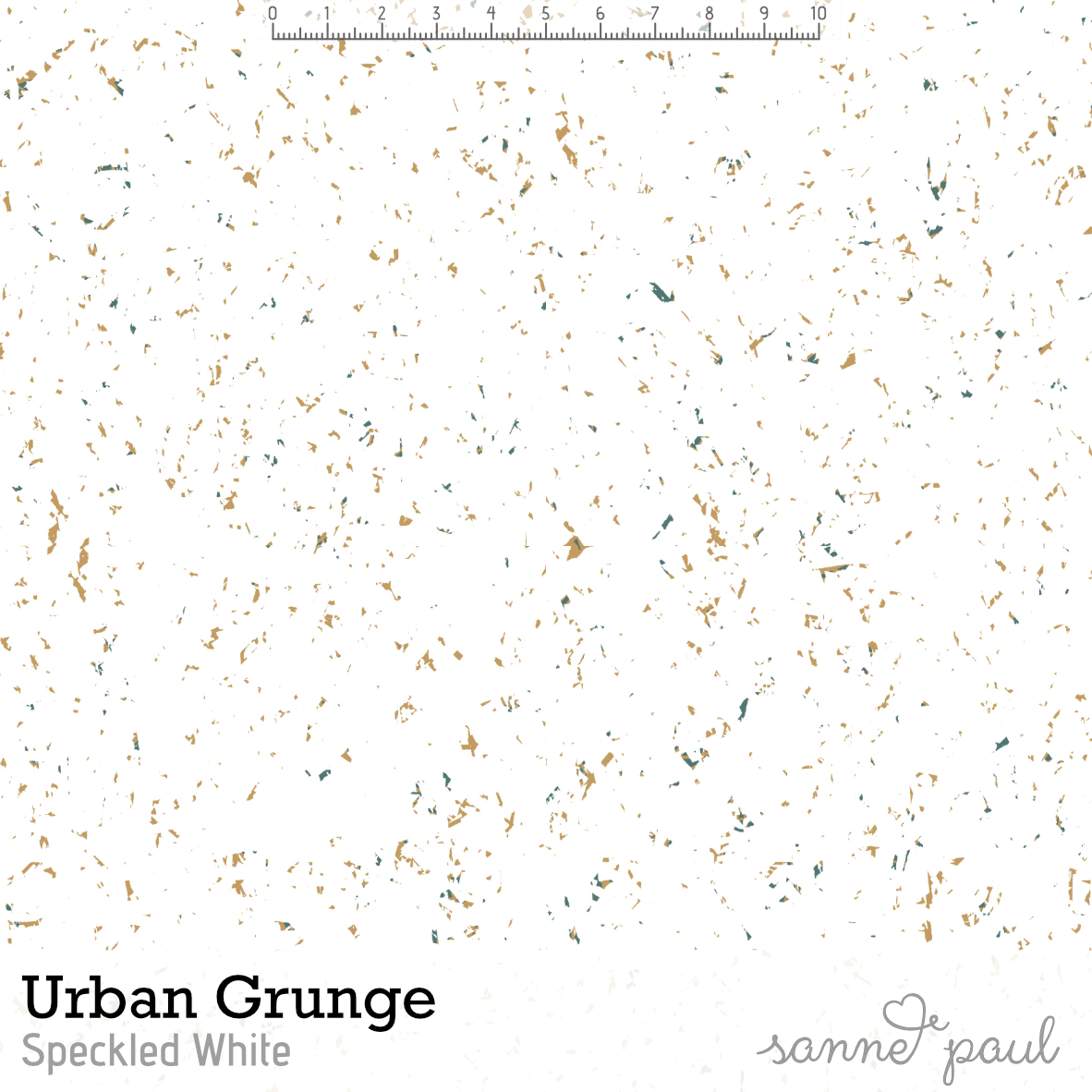 Bio Stoff - Urban Grunge Speckled White von Sanne Paul in weiß