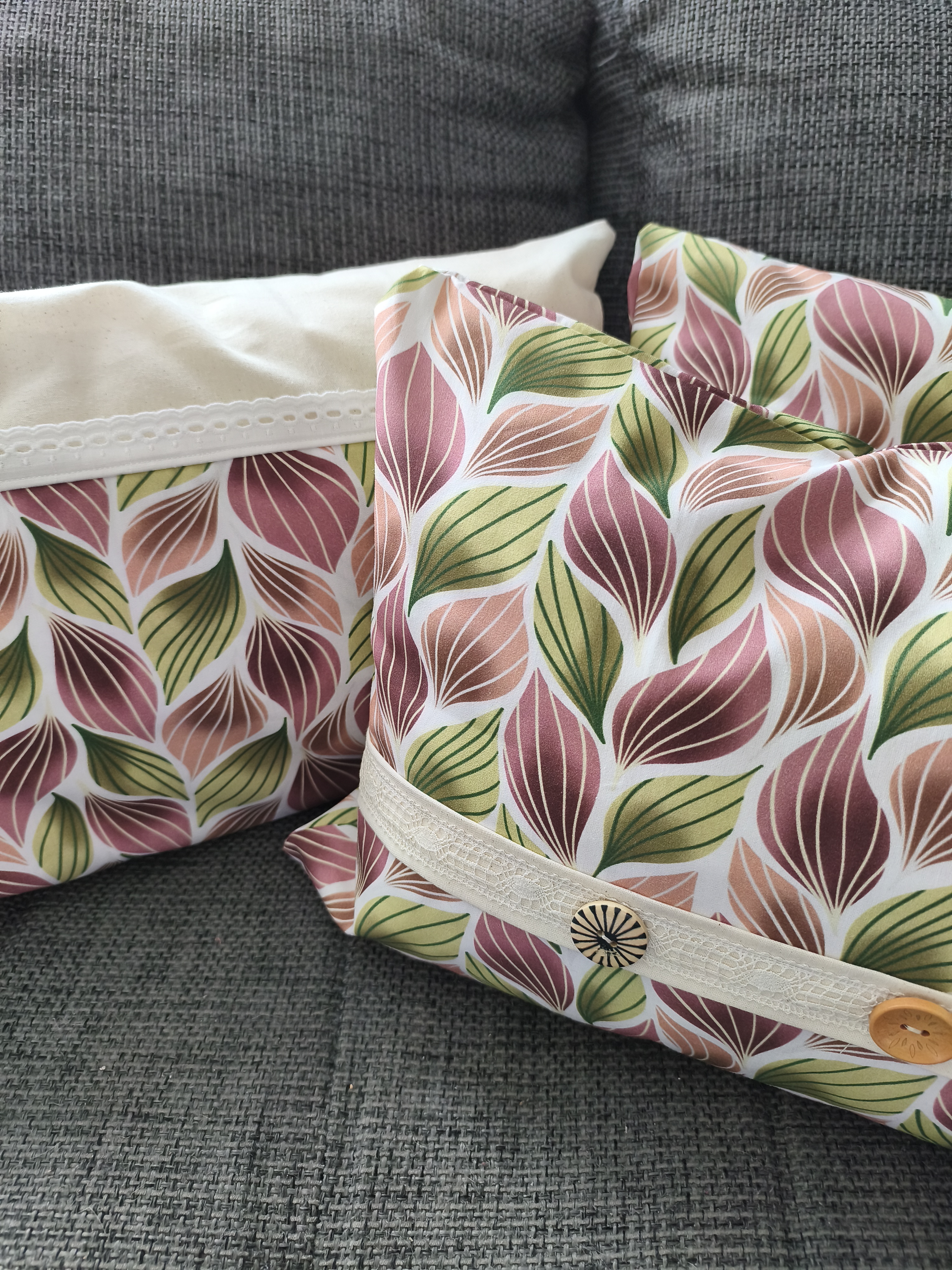 Bio Stoff  - Blätter Rankenzopf grün