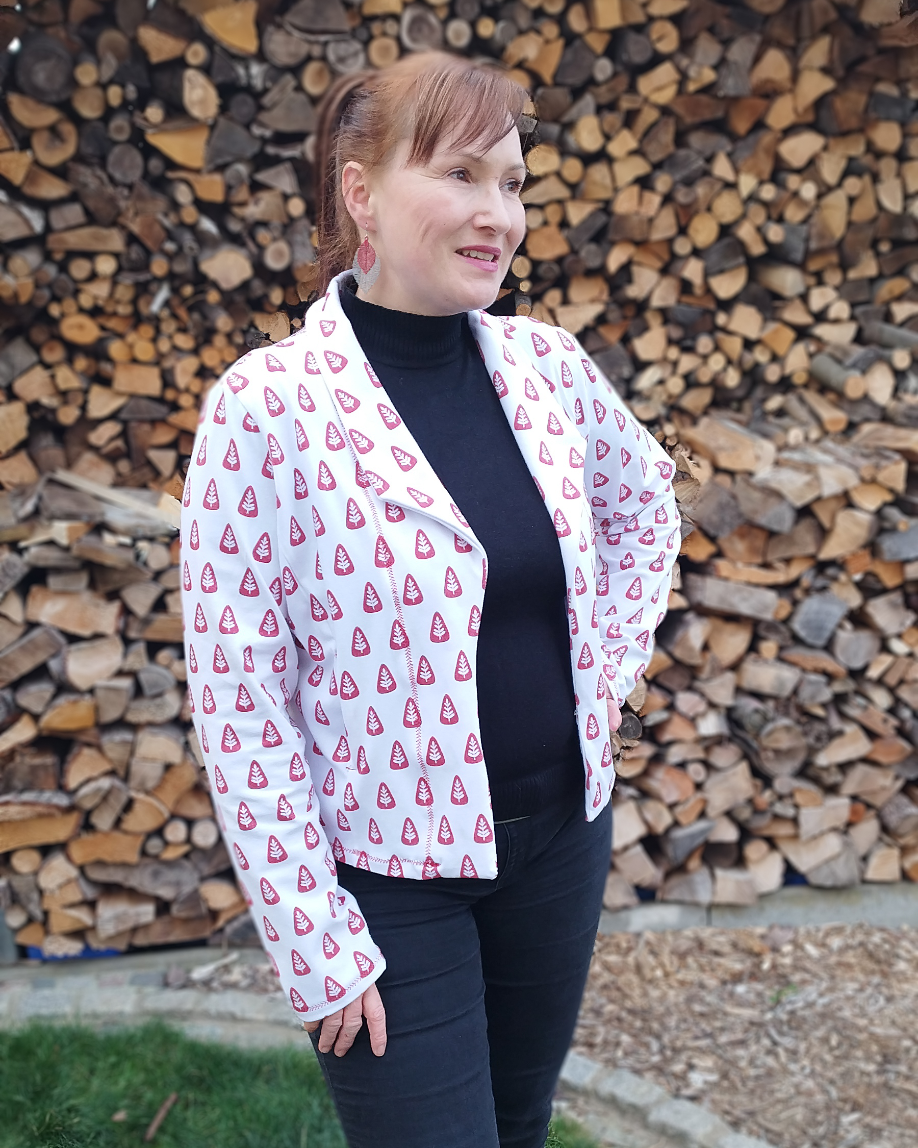 Bio Fabric - Scandi Trees black